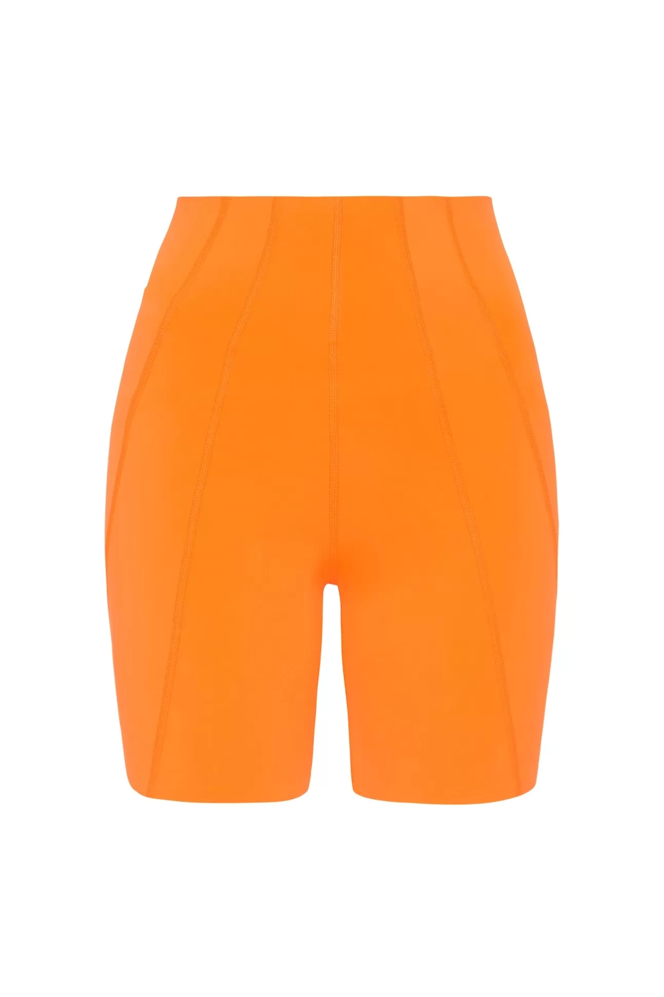 Aje ATHLETICA High Rise Mid Length Bike Short 615 Orange Cheap