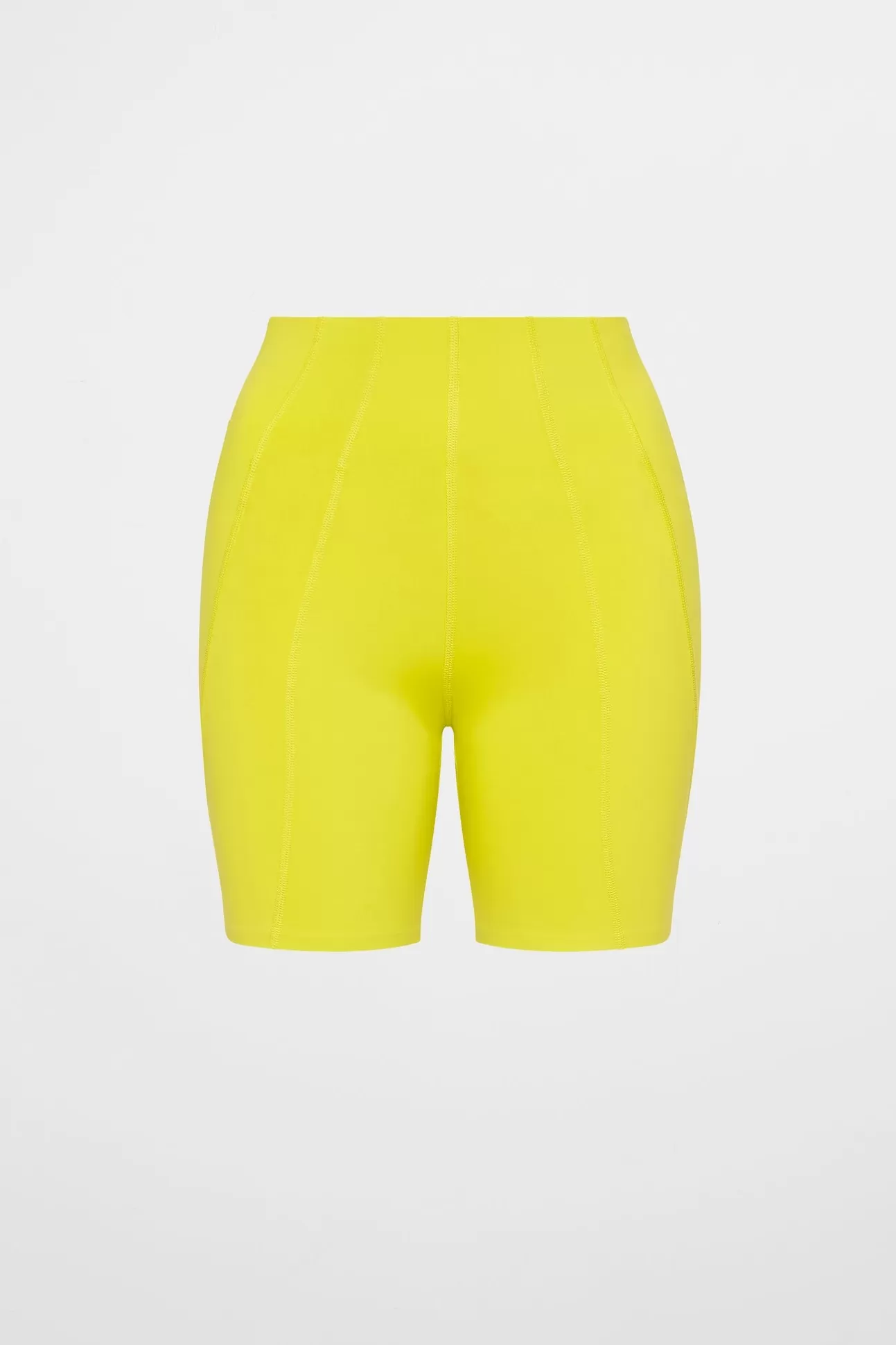 Aje ATHLETICA High Rise Mid Length Bike Short 615 Citrus Yellow Cheap