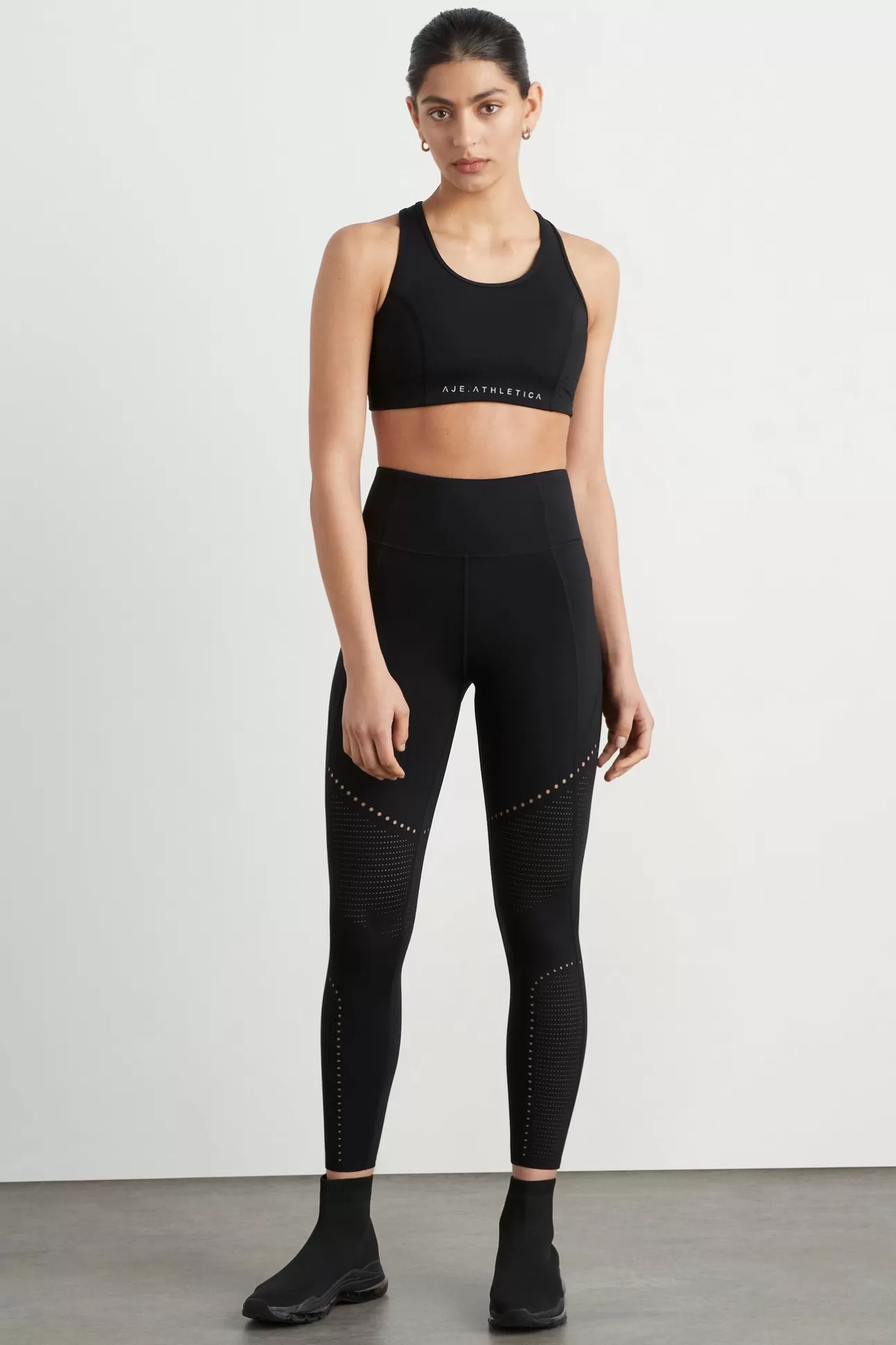 Aje ATHLETICA High Rise Perforated 7/8 Legging 227 Black/Reflective Best