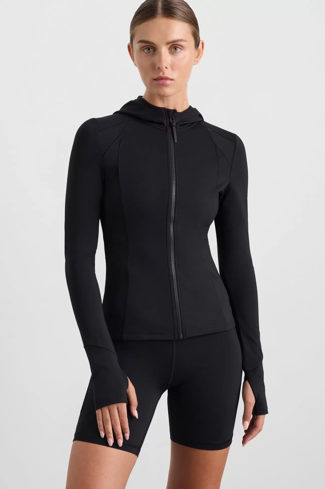 Aje ATHLETICA Hooded Running Jacket 752 Black New