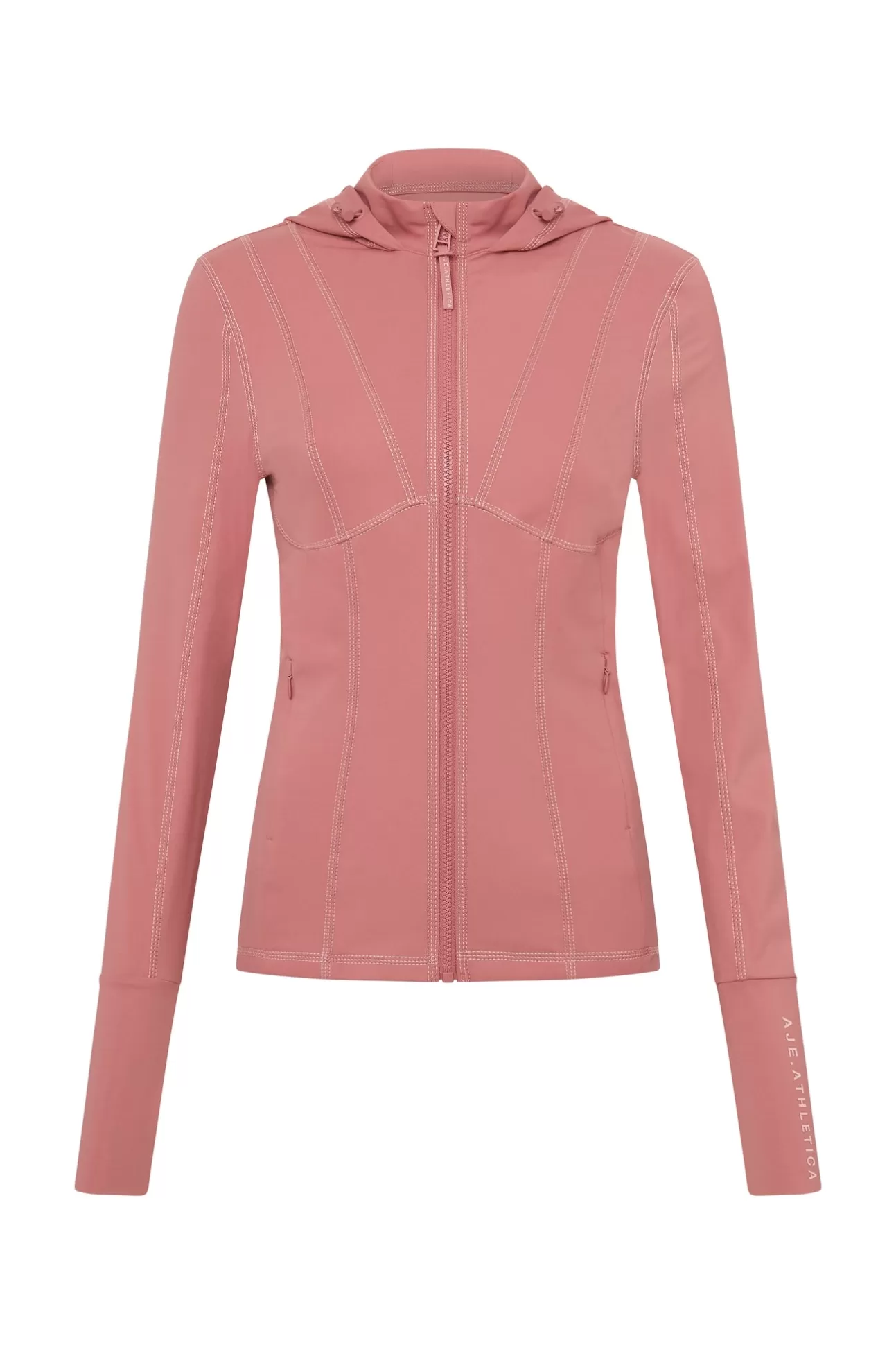 Aje ATHLETICA Hooded Zip Up Jacket 709 Rose Pink/Rose Quartz Fashion