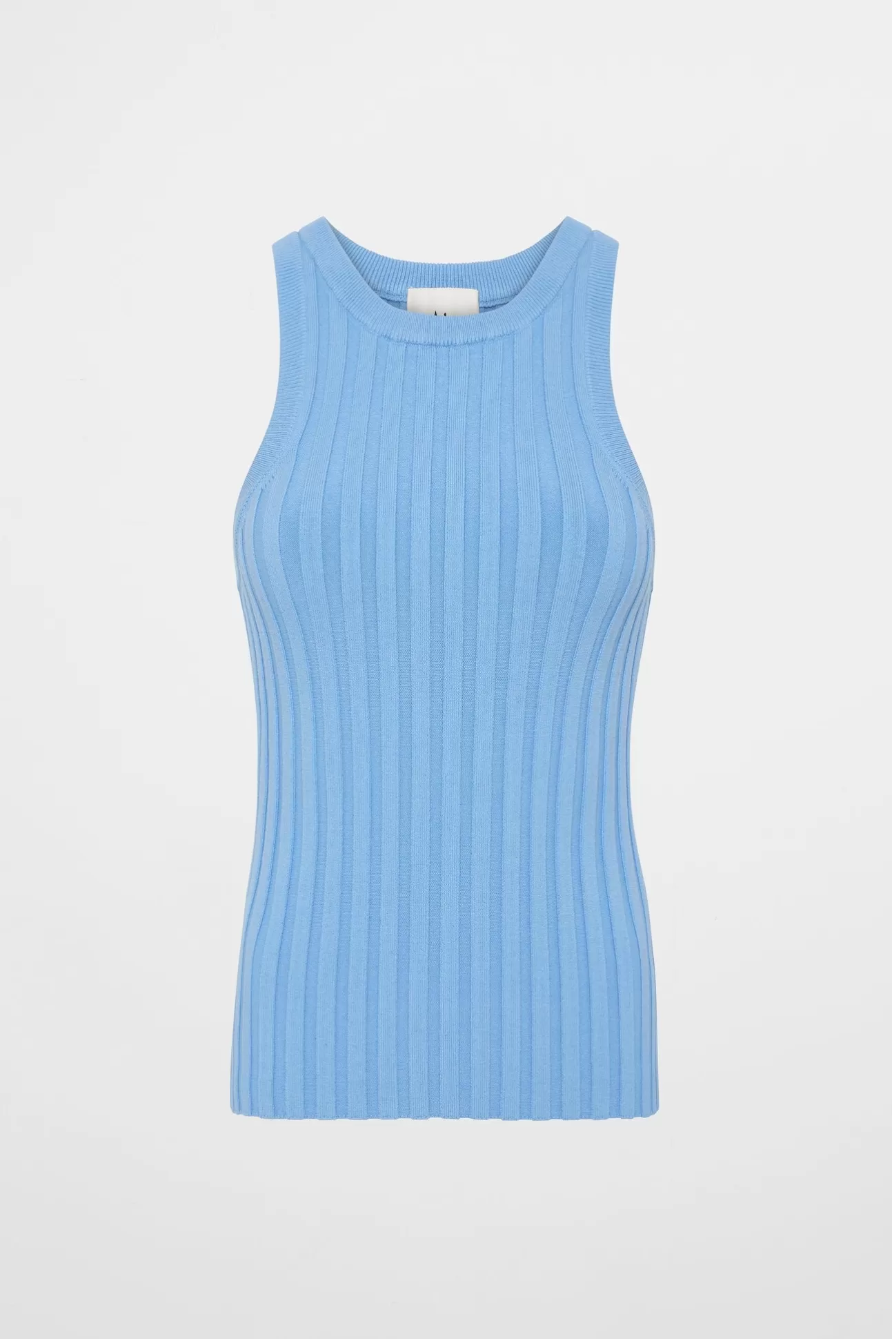 Aje ATHLETICA Hydra Racer Knit Ribbed Top Cerulean Blue Hot