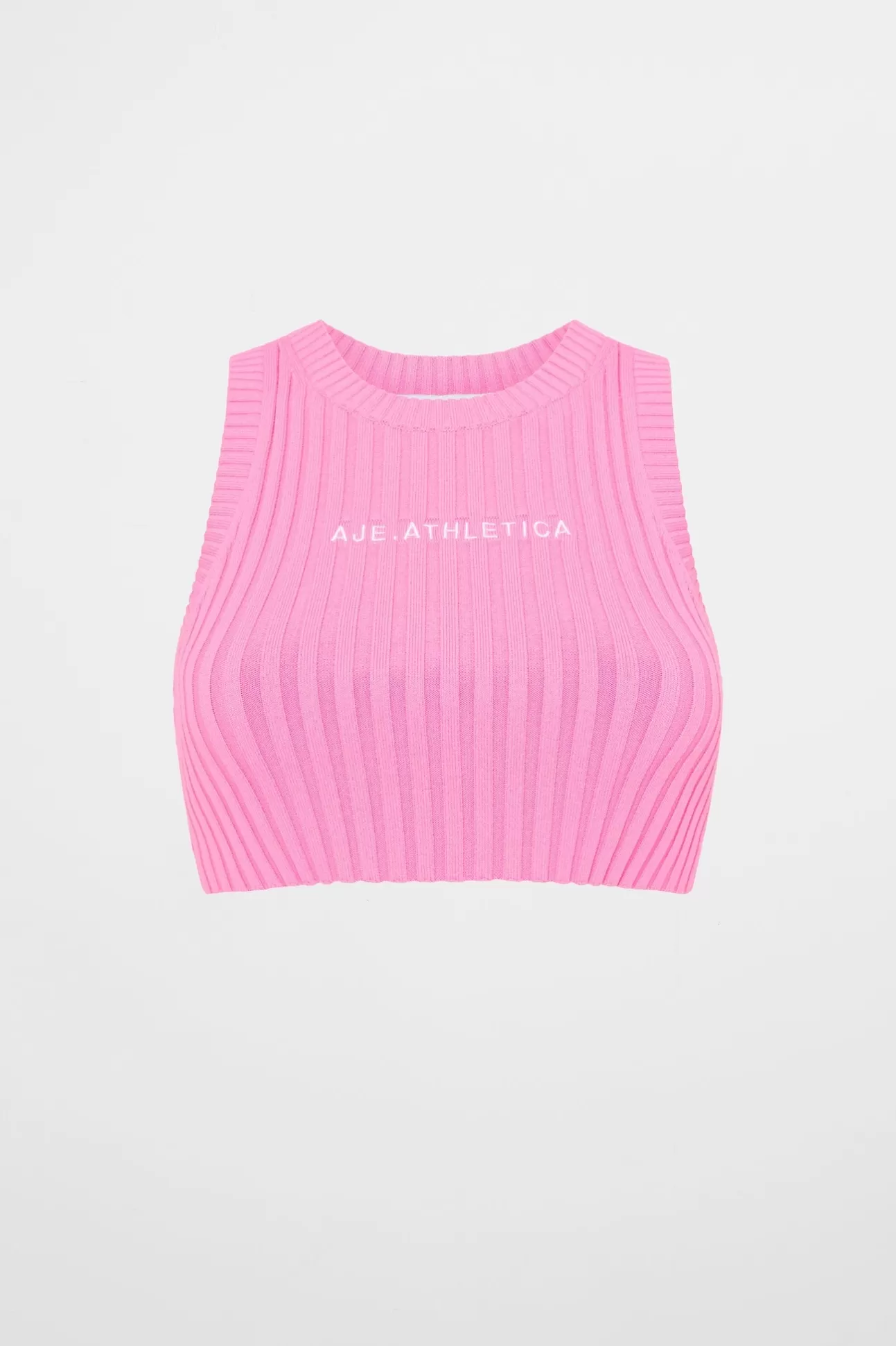 Aje ATHLETICA Knitted Mini Logo Tank 135 Candy Pink Outlet