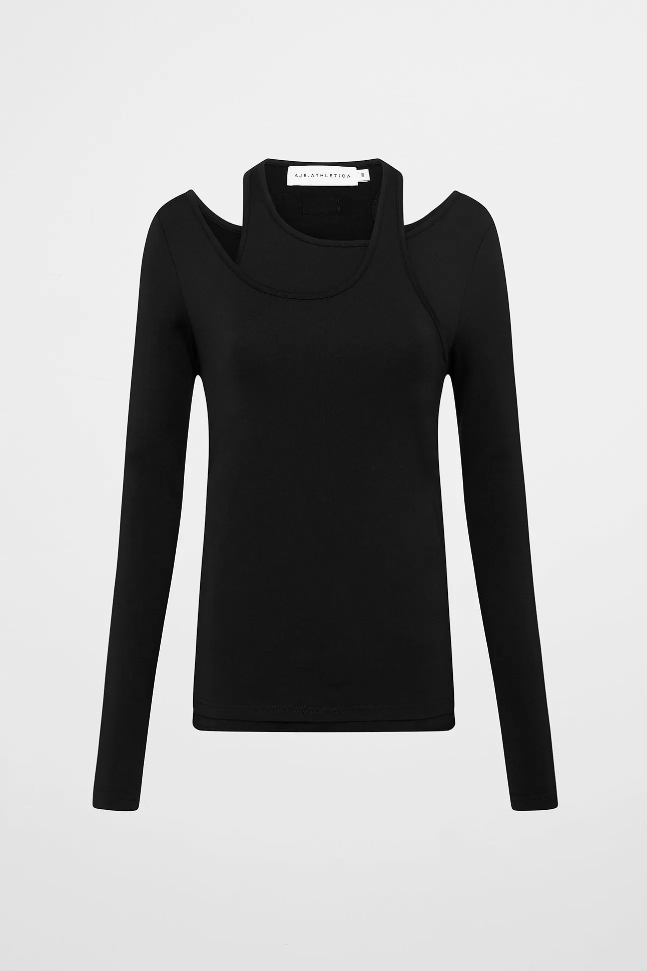 Aje ATHLETICA Layered Long Sleeve Top 157 Black Shop