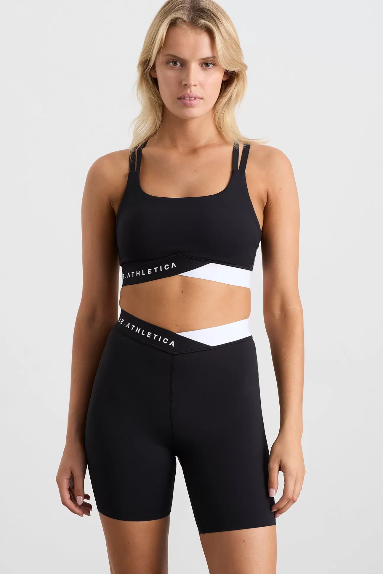 Aje ATHLETICA Logo Elastic Sports Bra 323 Black/White Store