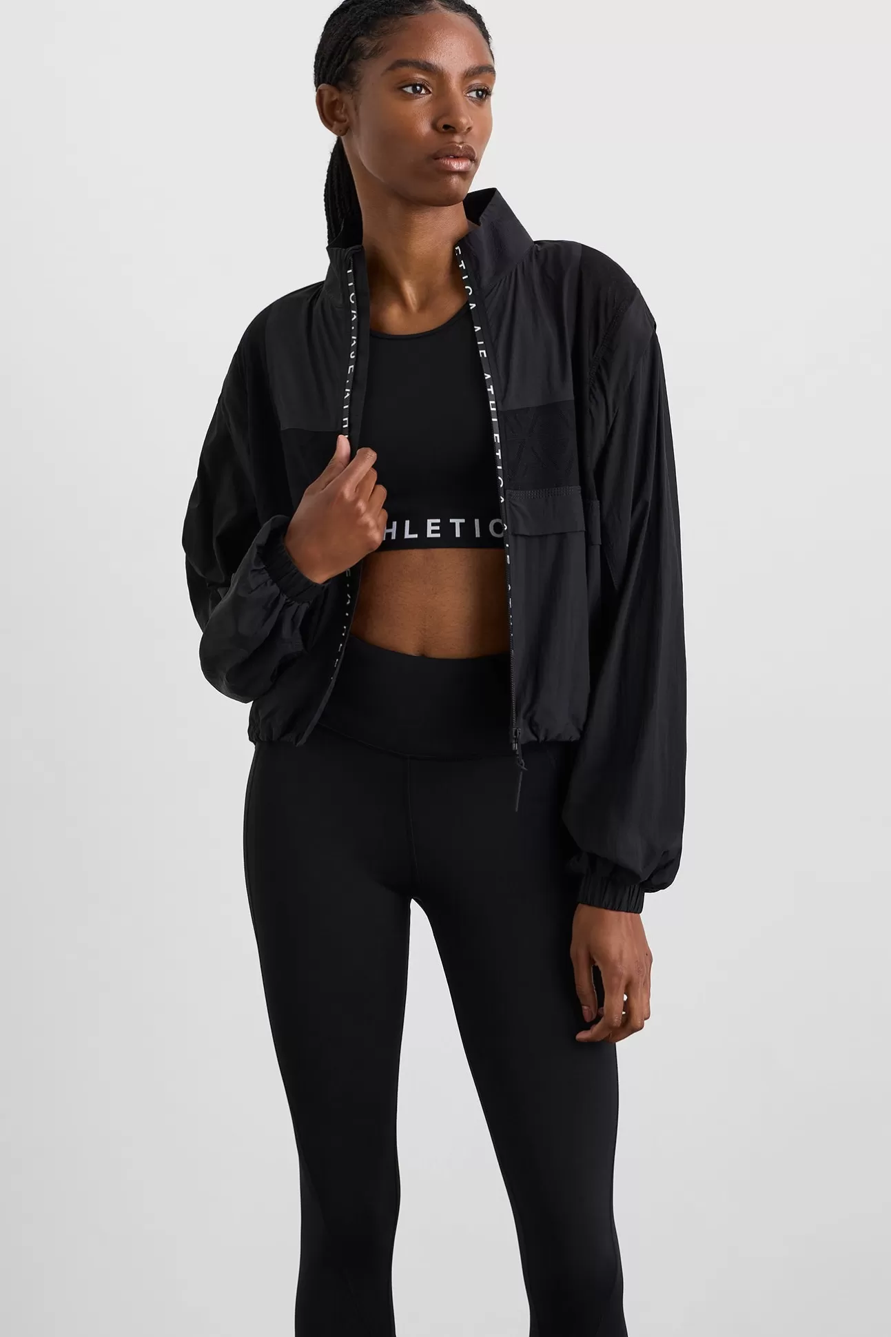 Aje ATHLETICA Logo Mesh Jacket 757 Black Sale