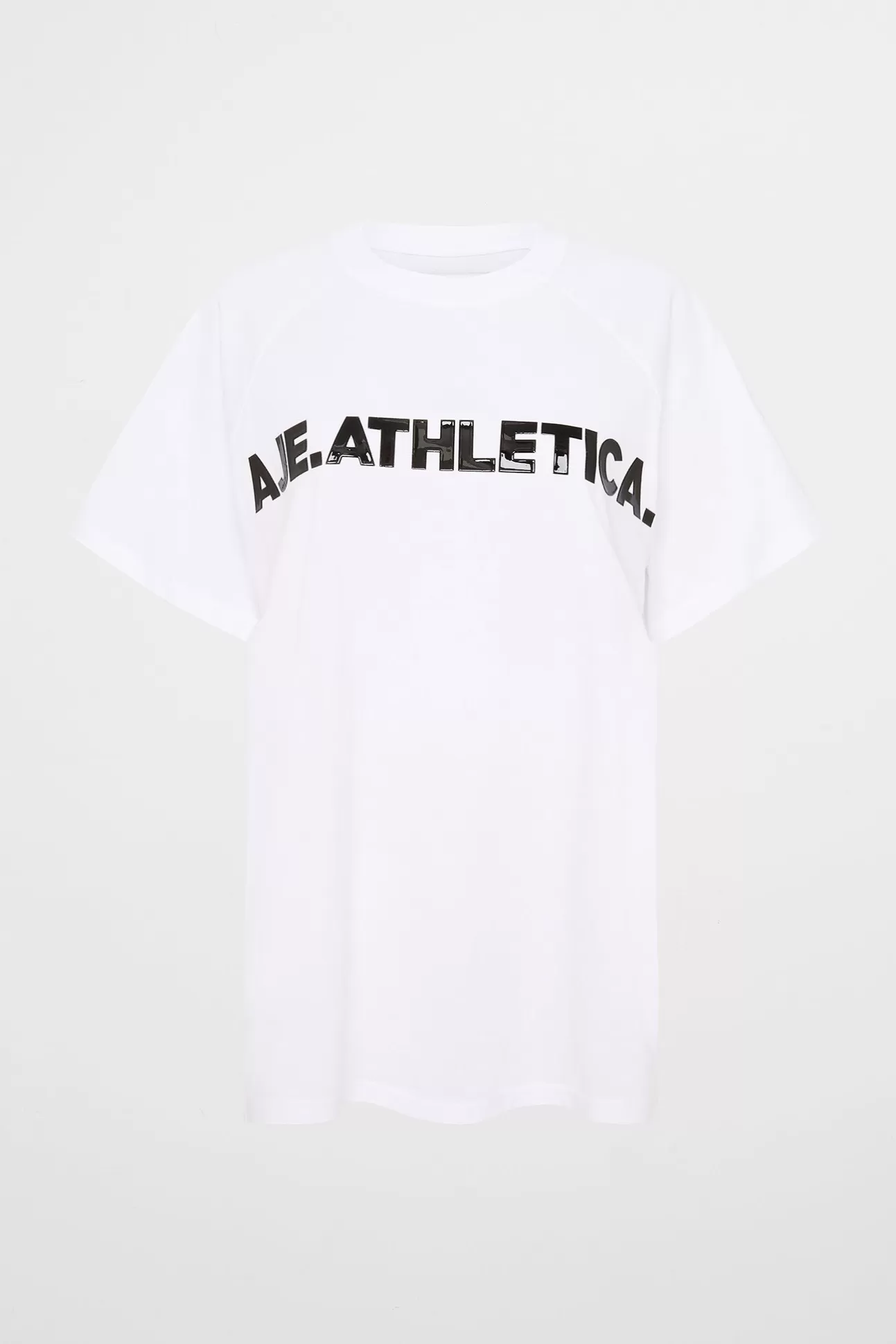 Aje ATHLETICA Logo Raglan T-Shirt 110 White/Black Flash Sale