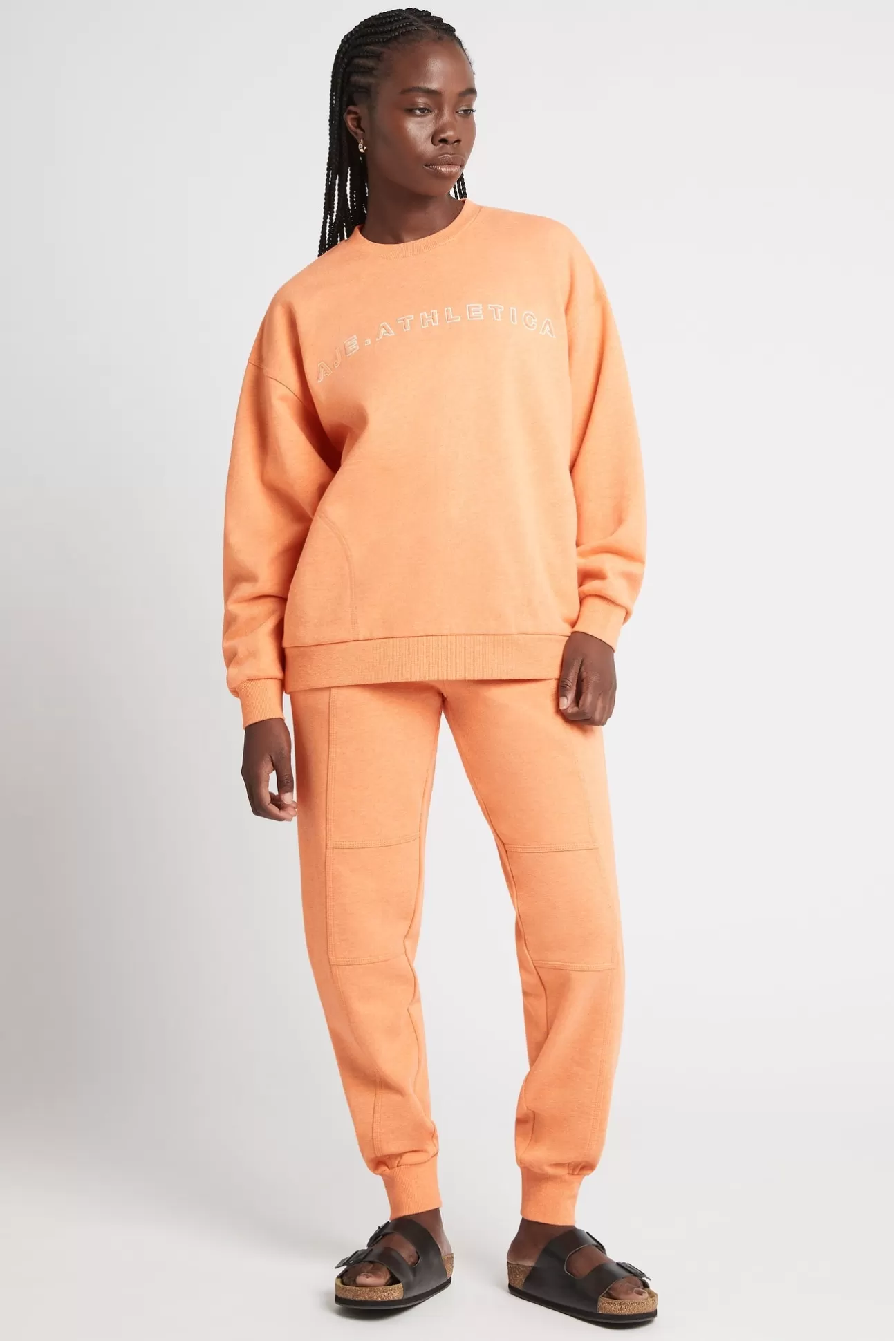 Aje ATHLETICA Logo Trackpants 502 Orange Marle Fashion