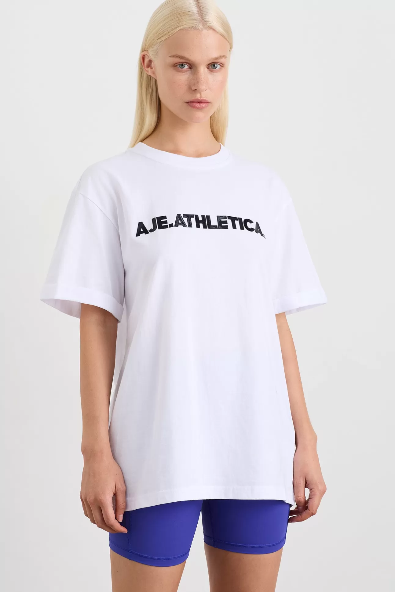 Aje ATHLETICA Logo T-Shirt 102 White/Black Discount