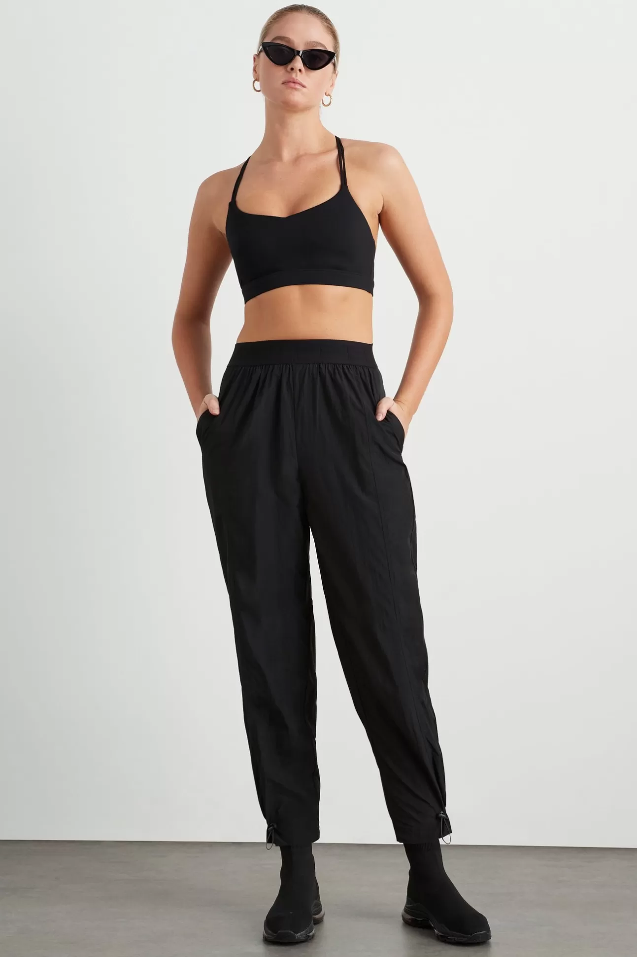 Aje ATHLETICA Logotape Spray Trackpants 511 Black Cheap