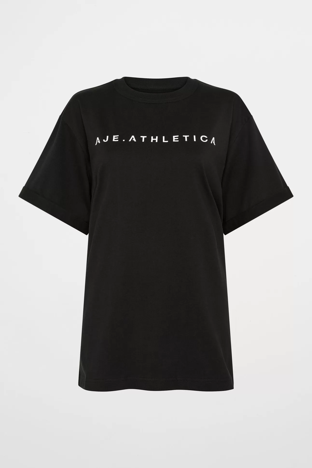 Aje ATHLETICA Long Jersey Logo Tee 102 Black/White Logo Fashion