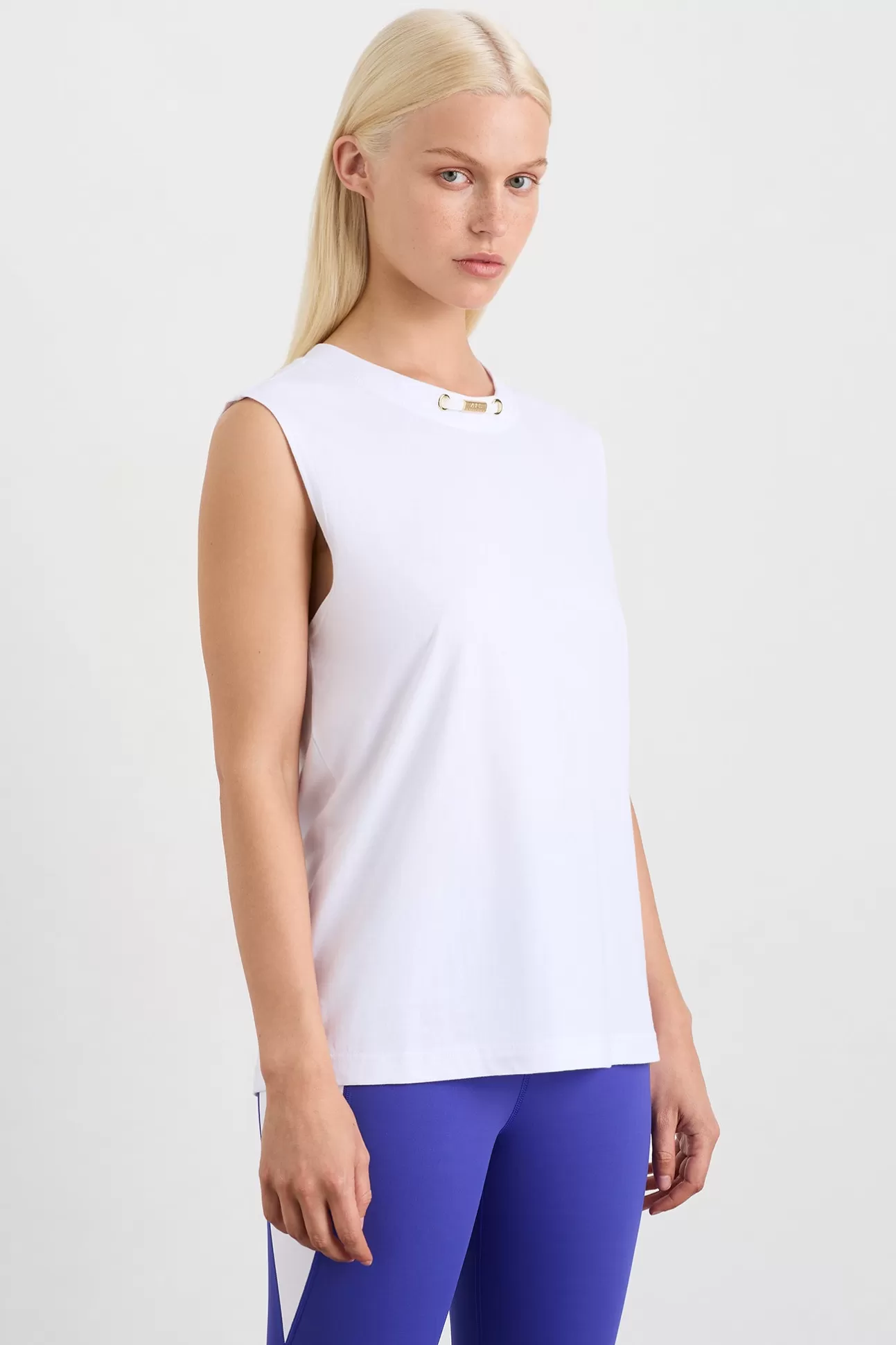 Aje ATHLETICA Long Line Tank 101 White Cheap