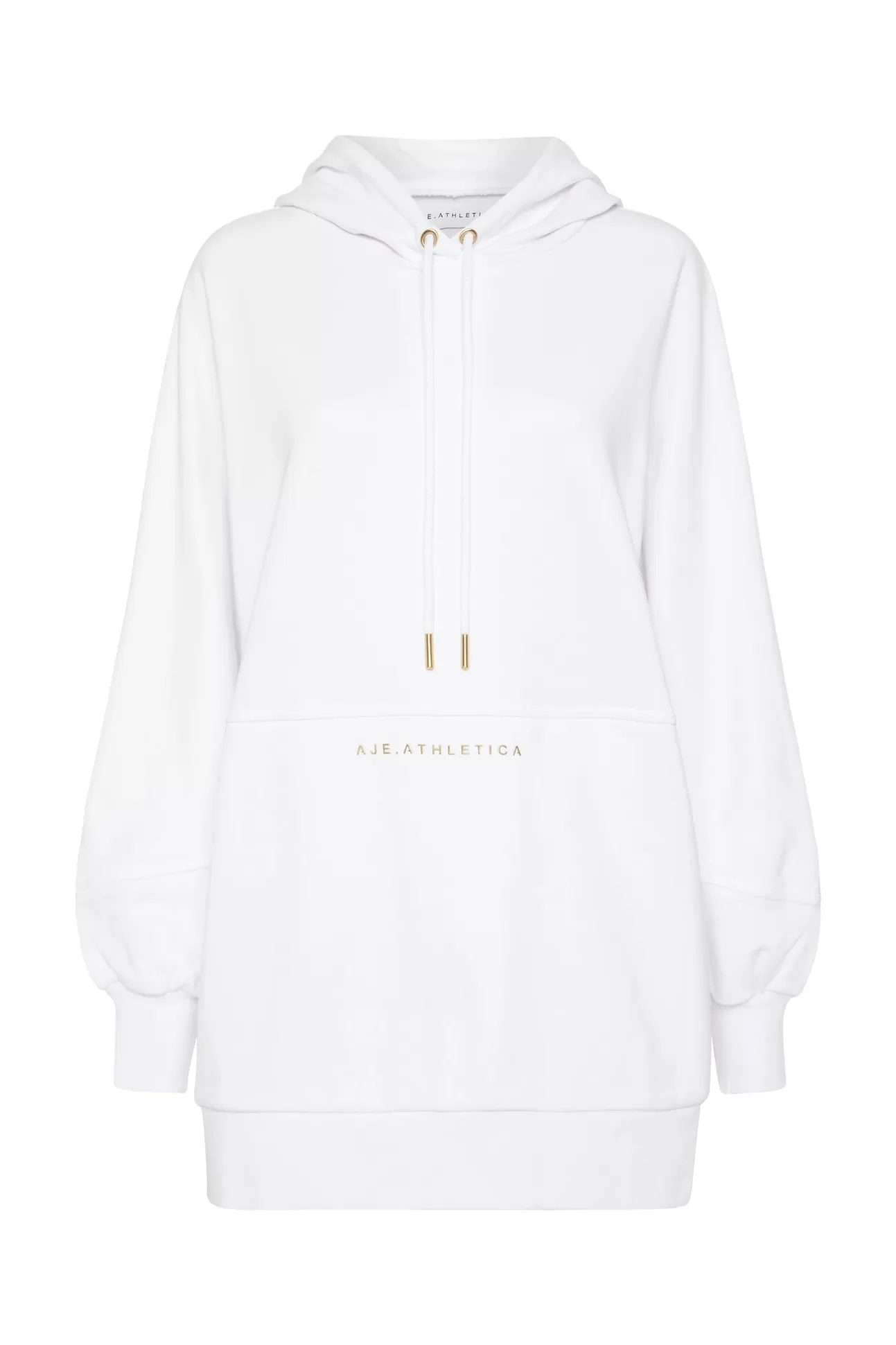 Aje ATHLETICA Long Sleeve Hoodie Dress 804 White/Gold Online