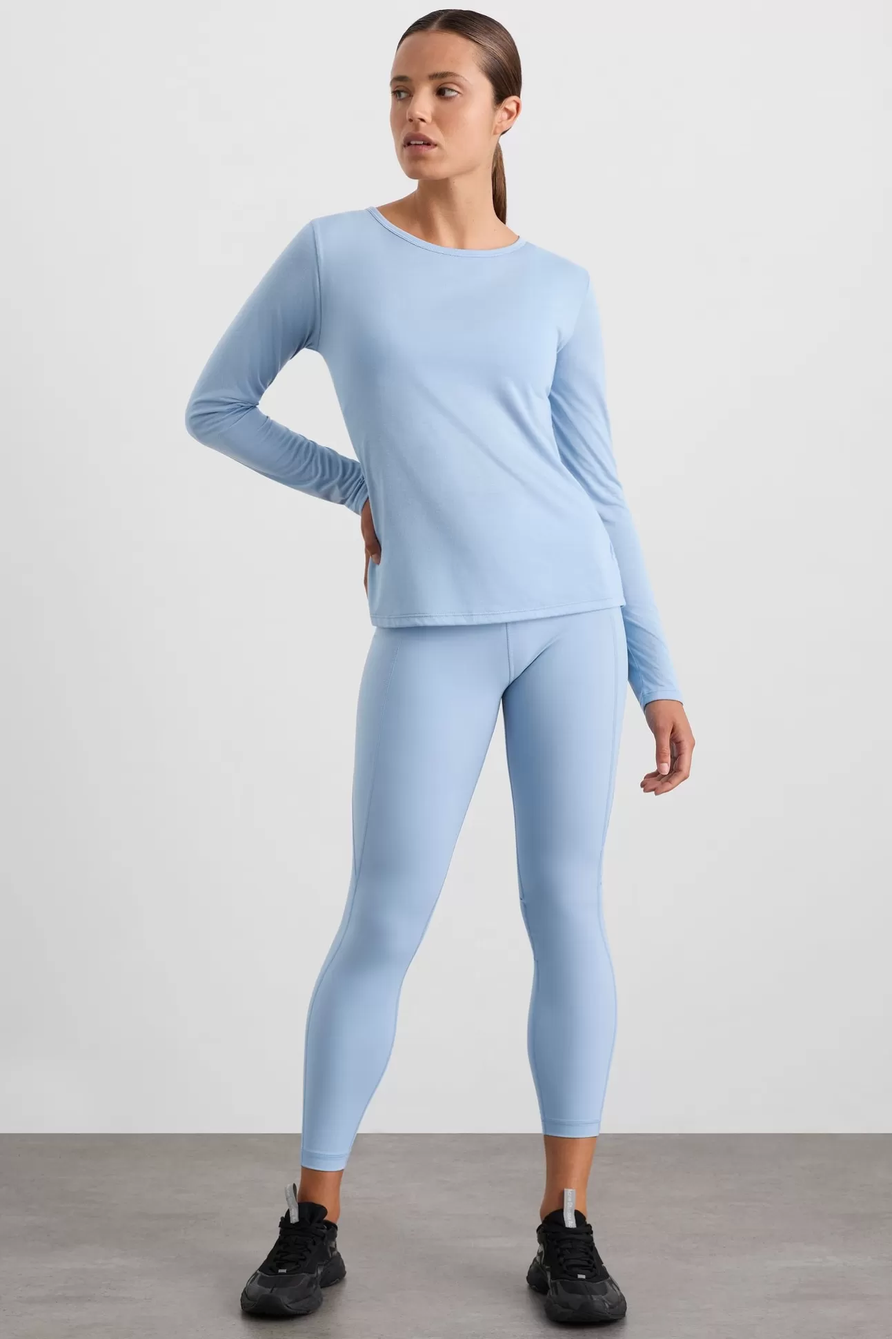 Aje ATHLETICA Long Sleeve Twist Tee 121 Steel Blue Shop