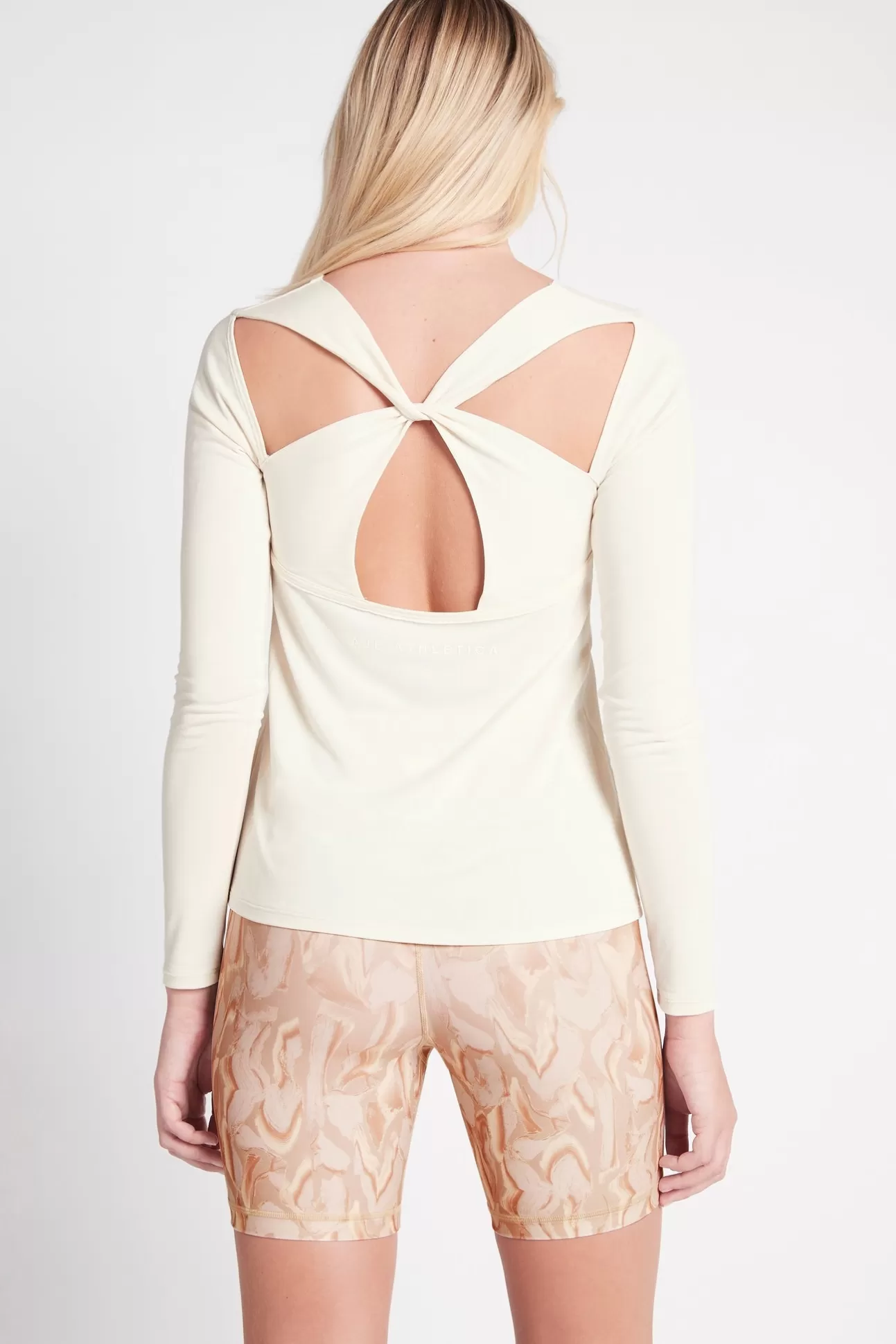 Aje ATHLETICA Long Sleeve Yoga Top 121 Light Ivory Flash Sale