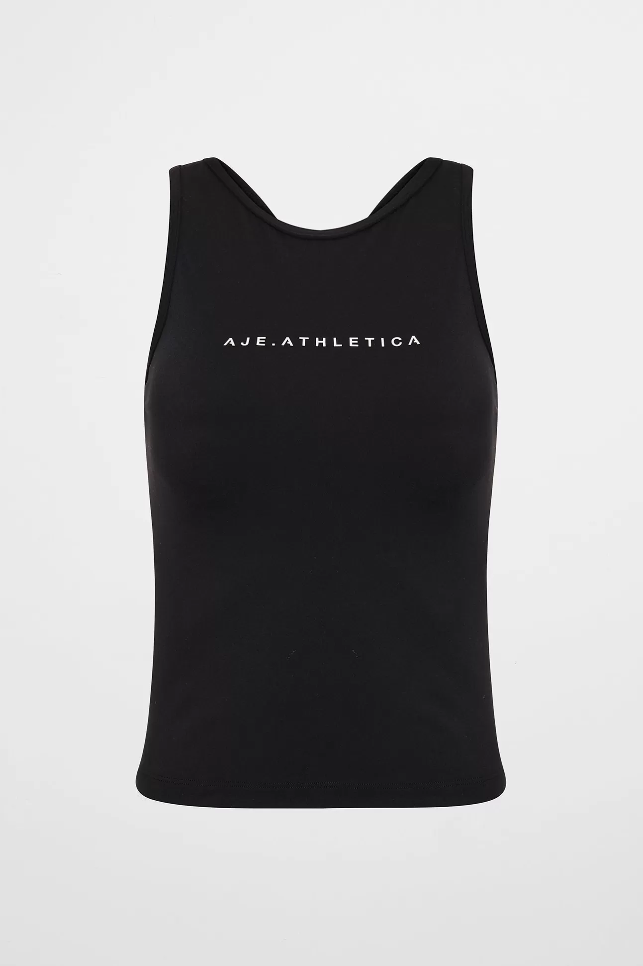 Aje ATHLETICA Longline Racer Back Tank 135 Black New