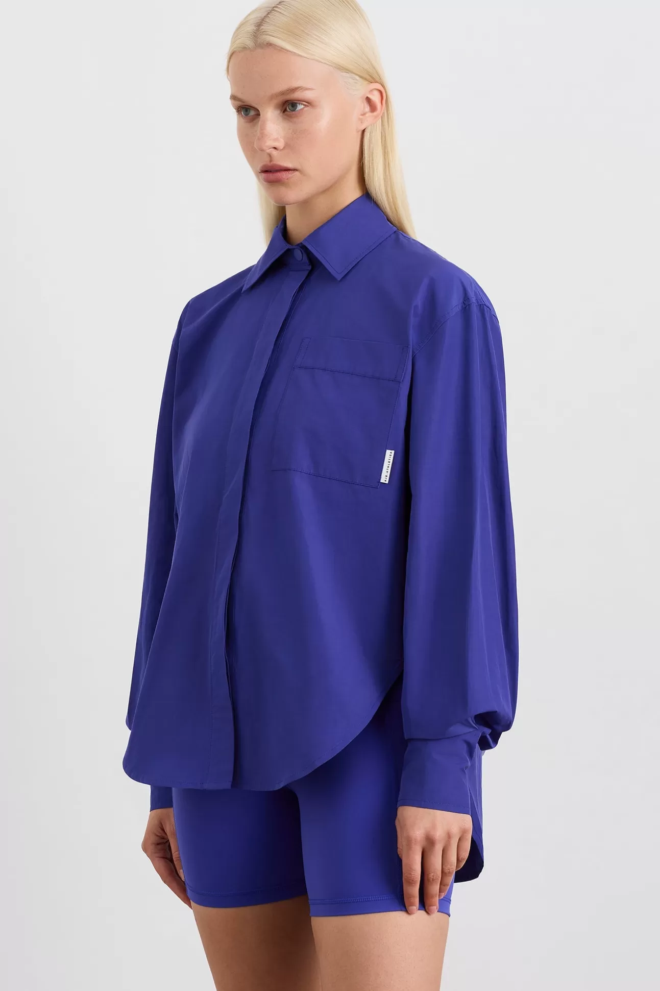 Aje ATHLETICA Longline Shirt 609 Electric Blue Flash Sale