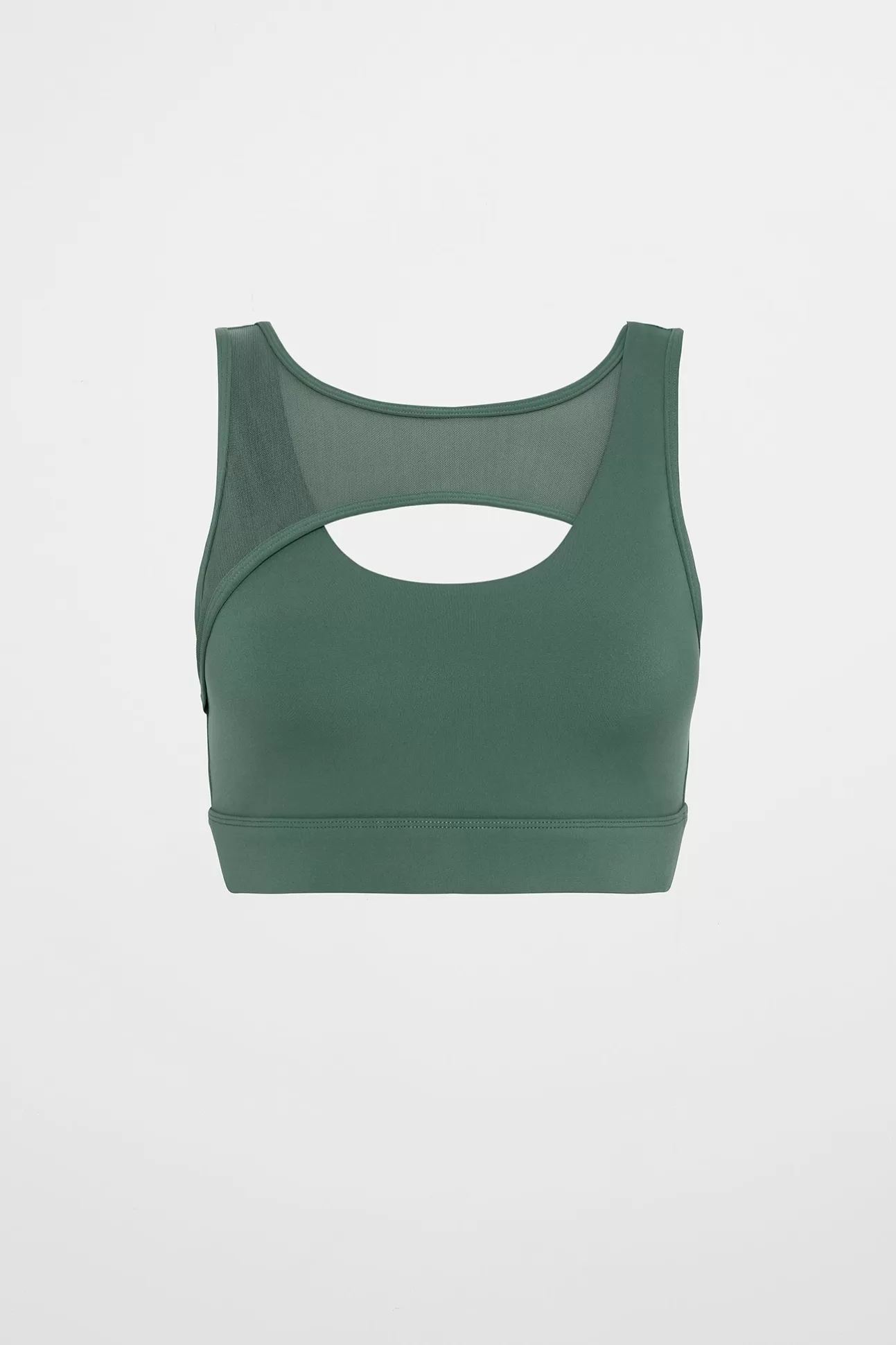 Aje ATHLETICA Mesh Keyhole Front Bra 371 Moss Green Store