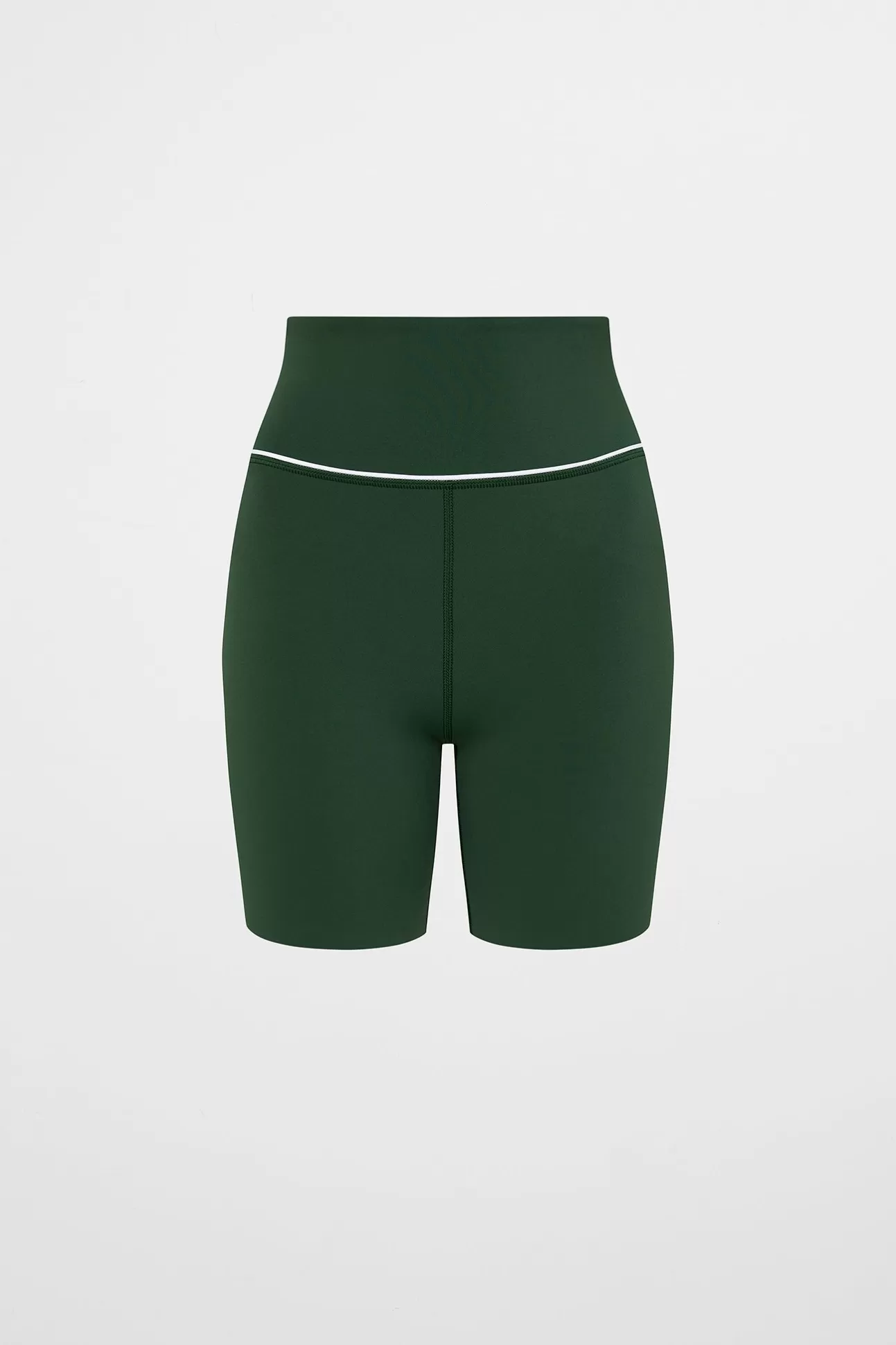 Aje ATHLETICA Mid Piped Bike Shorts 607 Pine Green White Best