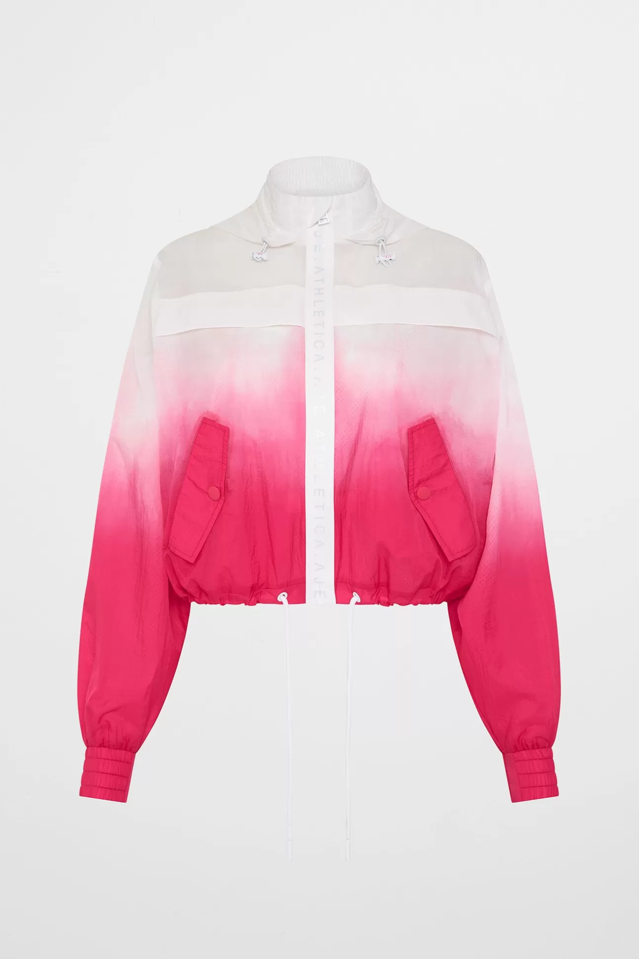 Aje ATHLETICA Ombre Hooded Spray Jacket 716 Ombre Pink Flash Sale