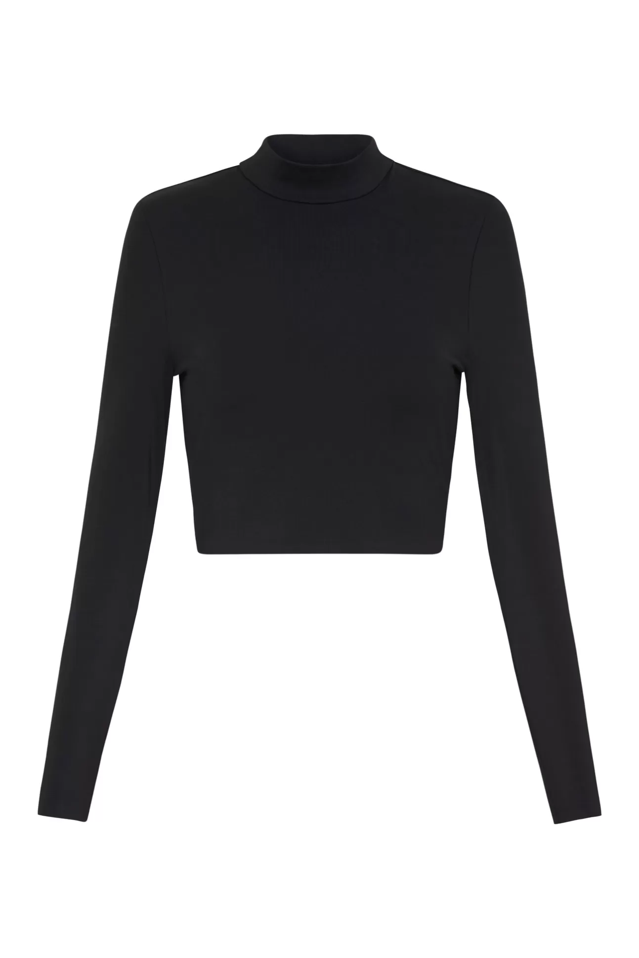 Aje ATHLETICA Open Back Long Sleeve Crop Top 315 Black Shop