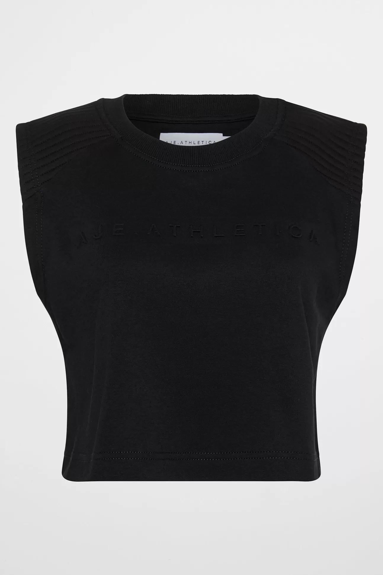 Aje ATHLETICA Ottoman Crop Tank 106 Black Outlet