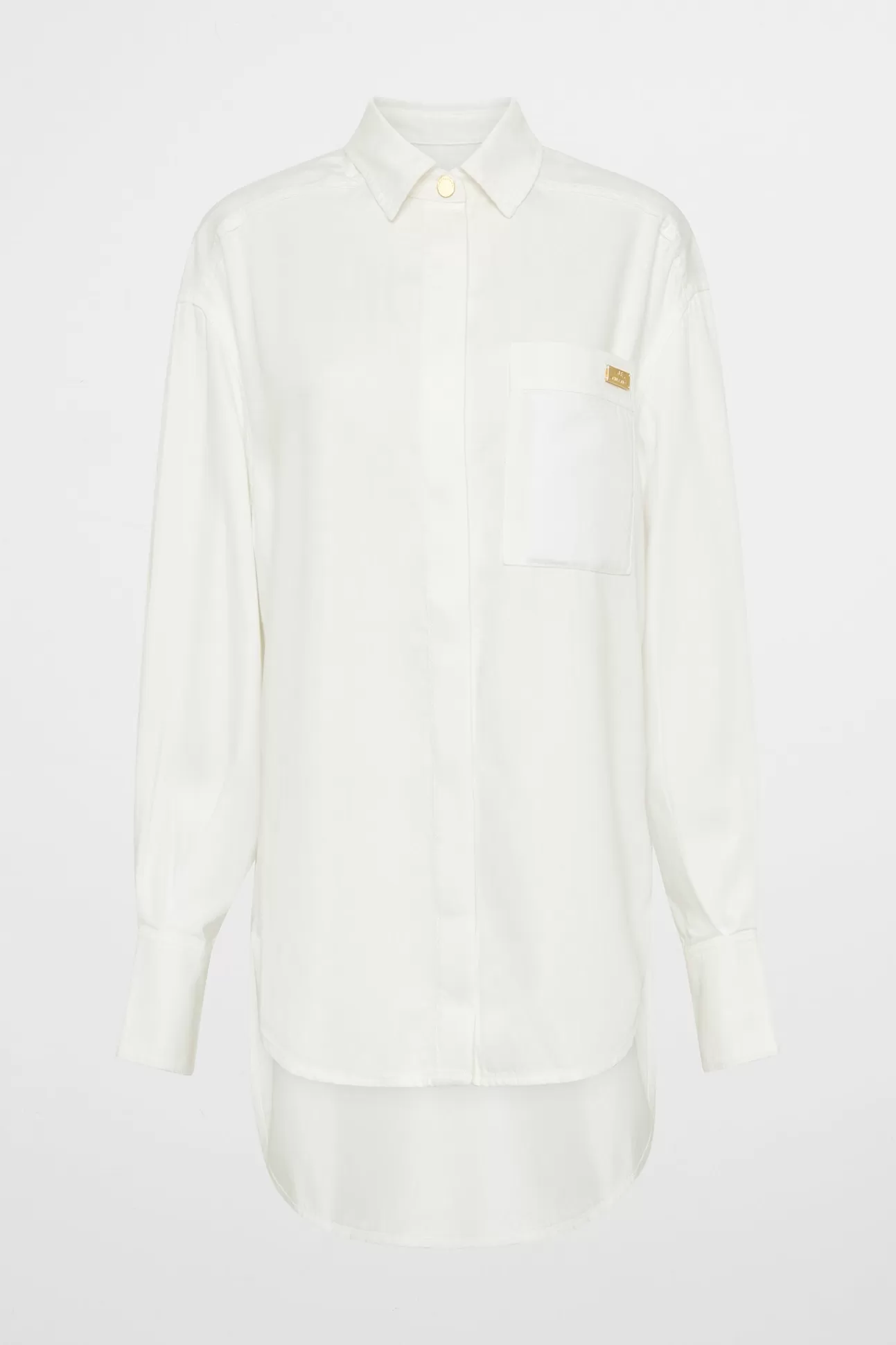 Aje ATHLETICA Oversized Denim Shirt 421 White Best Sale