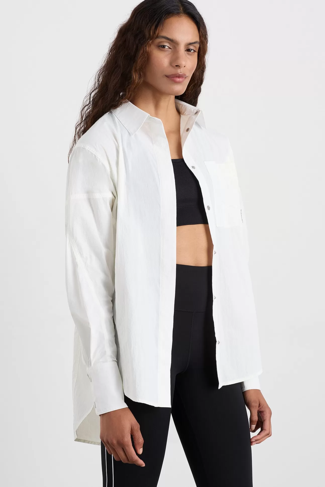 Aje ATHLETICA Panel Mesh Shirt 406 Coconut White Shop