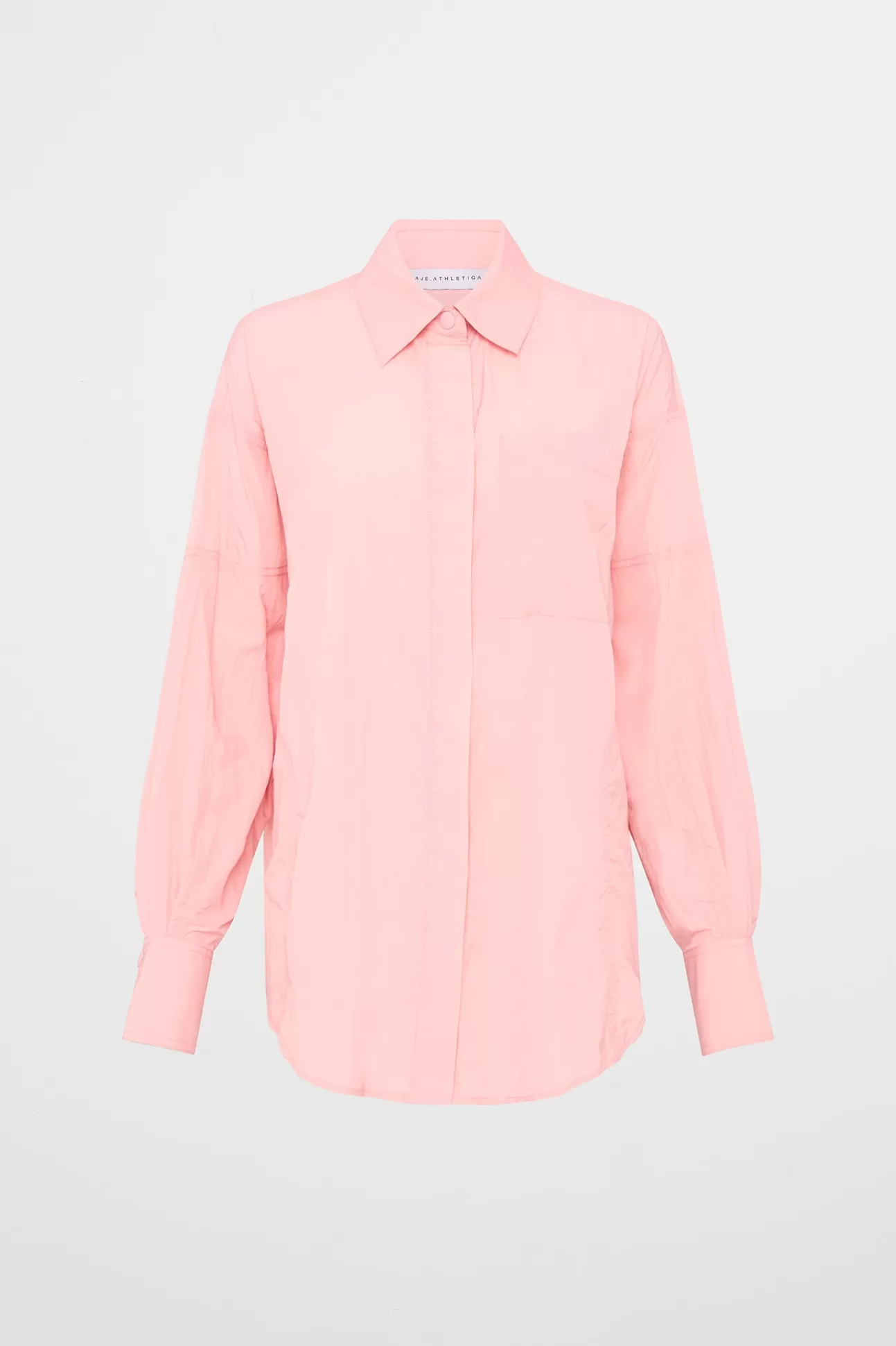 Aje ATHLETICA Panelled Batwing Shirt 406 Millennial Pink New