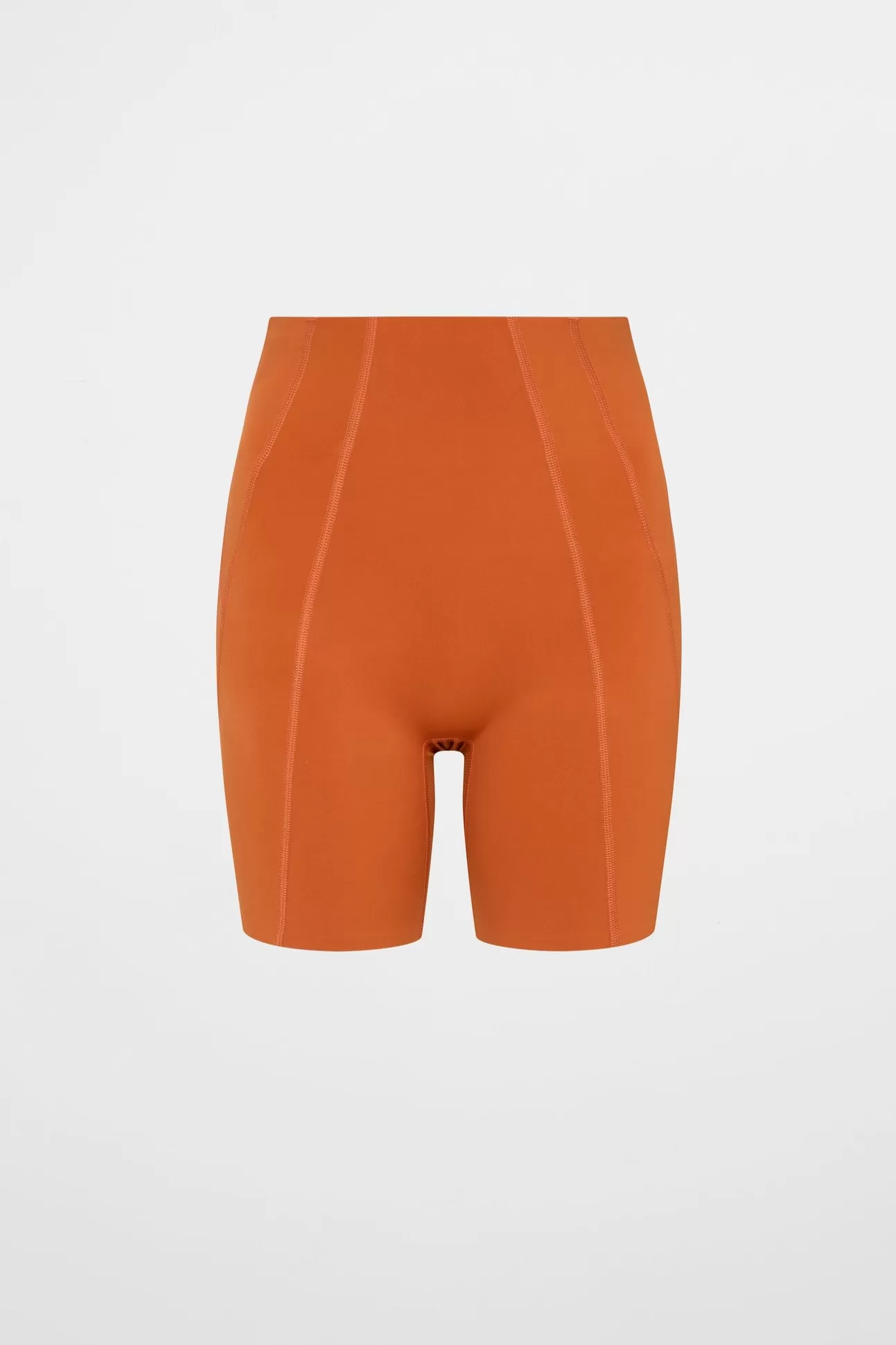 Aje ATHLETICA Panelled Bike Shorts 615 Copper Orange New