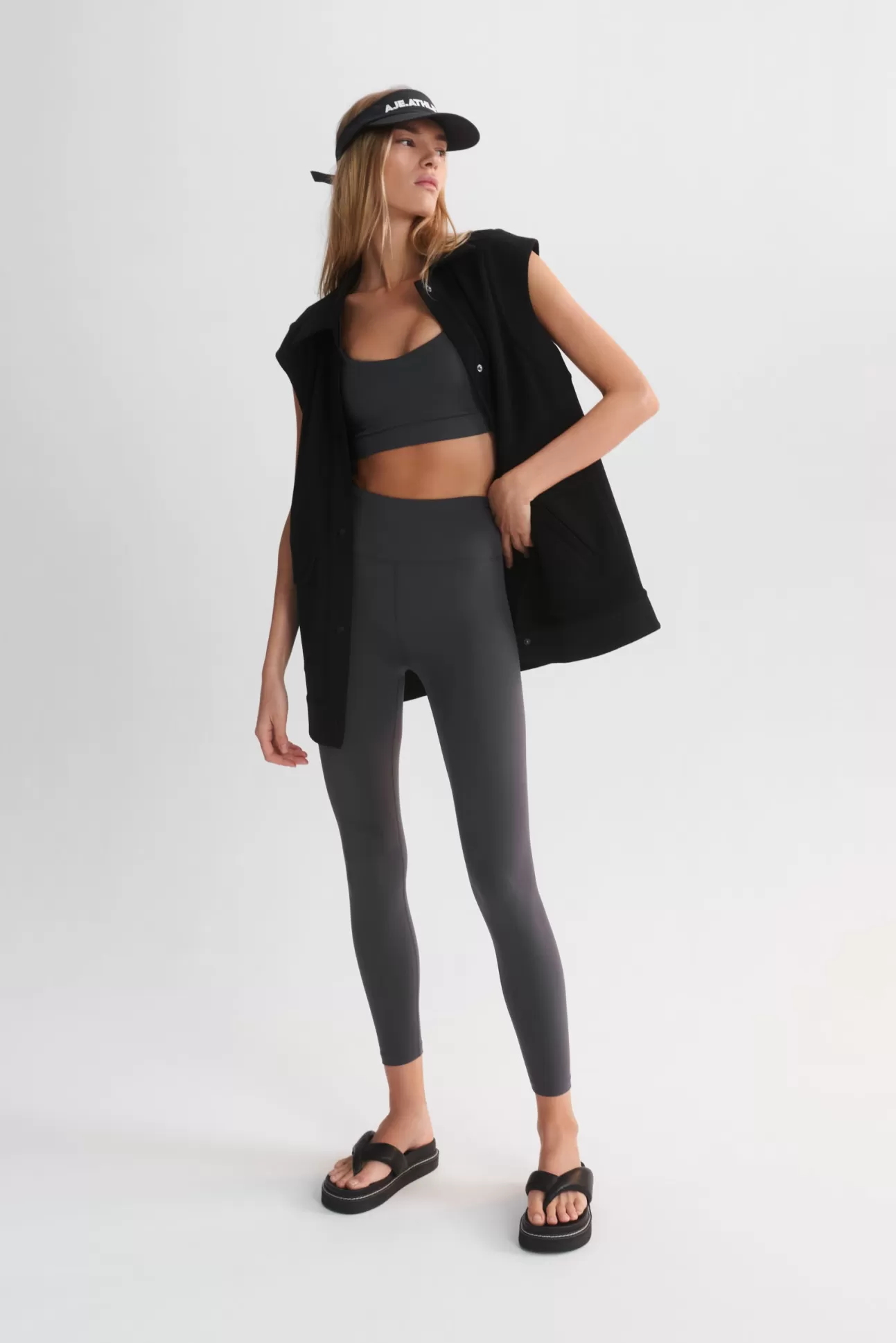 Aje ATHLETICA Peached Ankle Length Legging 203 Slate Surge Outlet