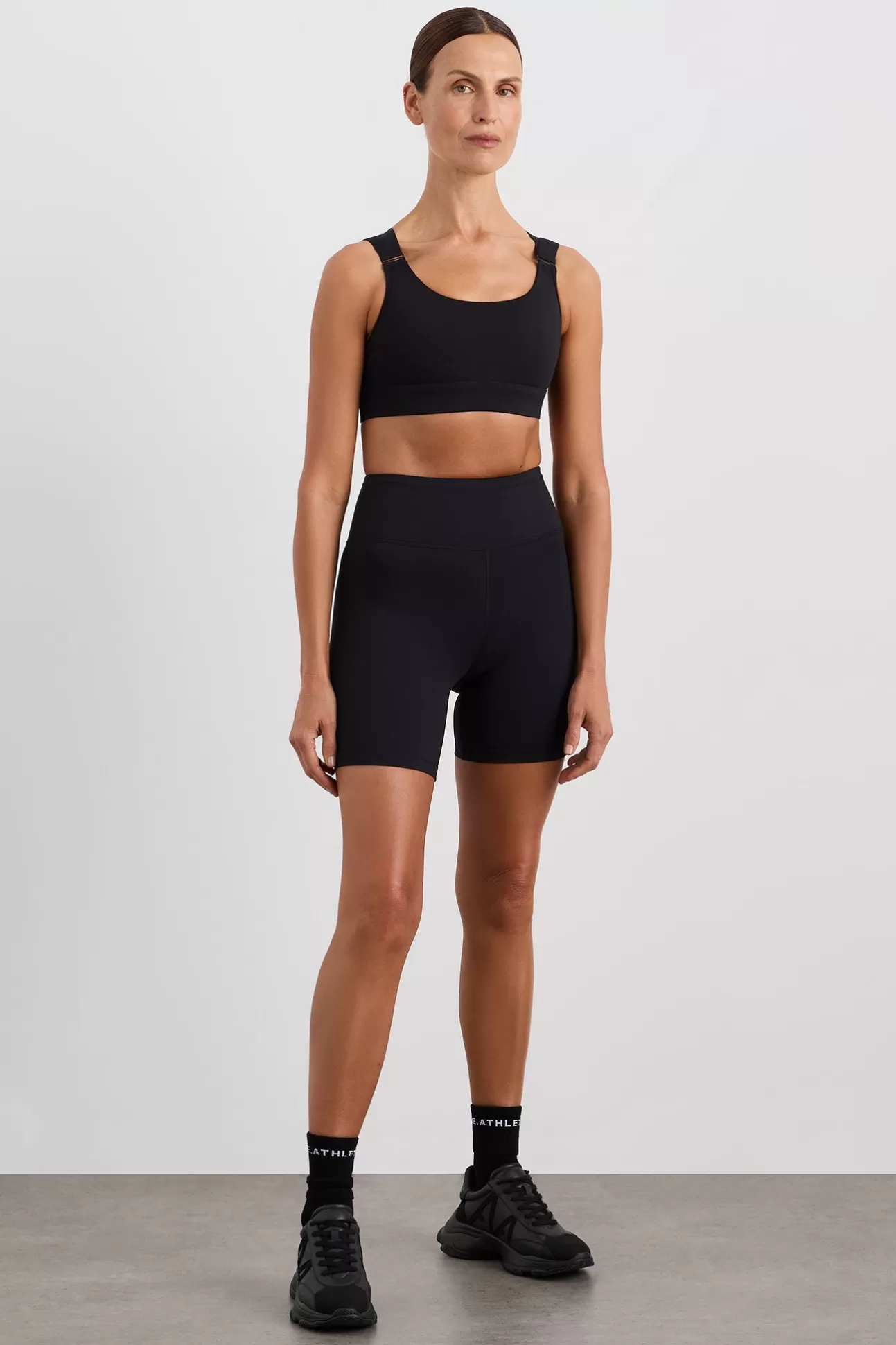 Aje ATHLETICA Peached Mid Length Bike Short 601 Black Shop