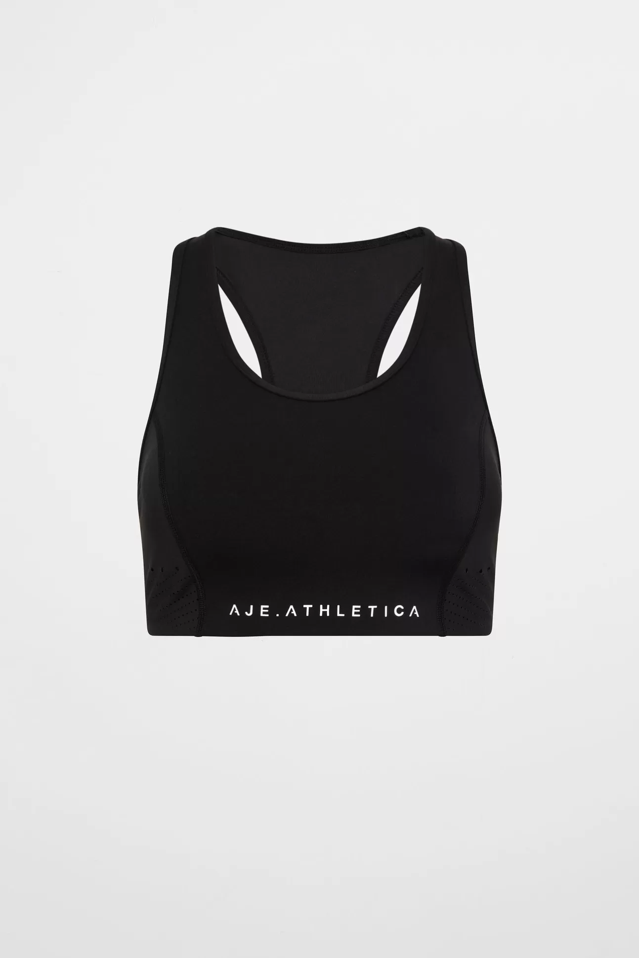 Aje ATHLETICA Perforated Racer Sports Bra 339 Black/Reflective Fashion