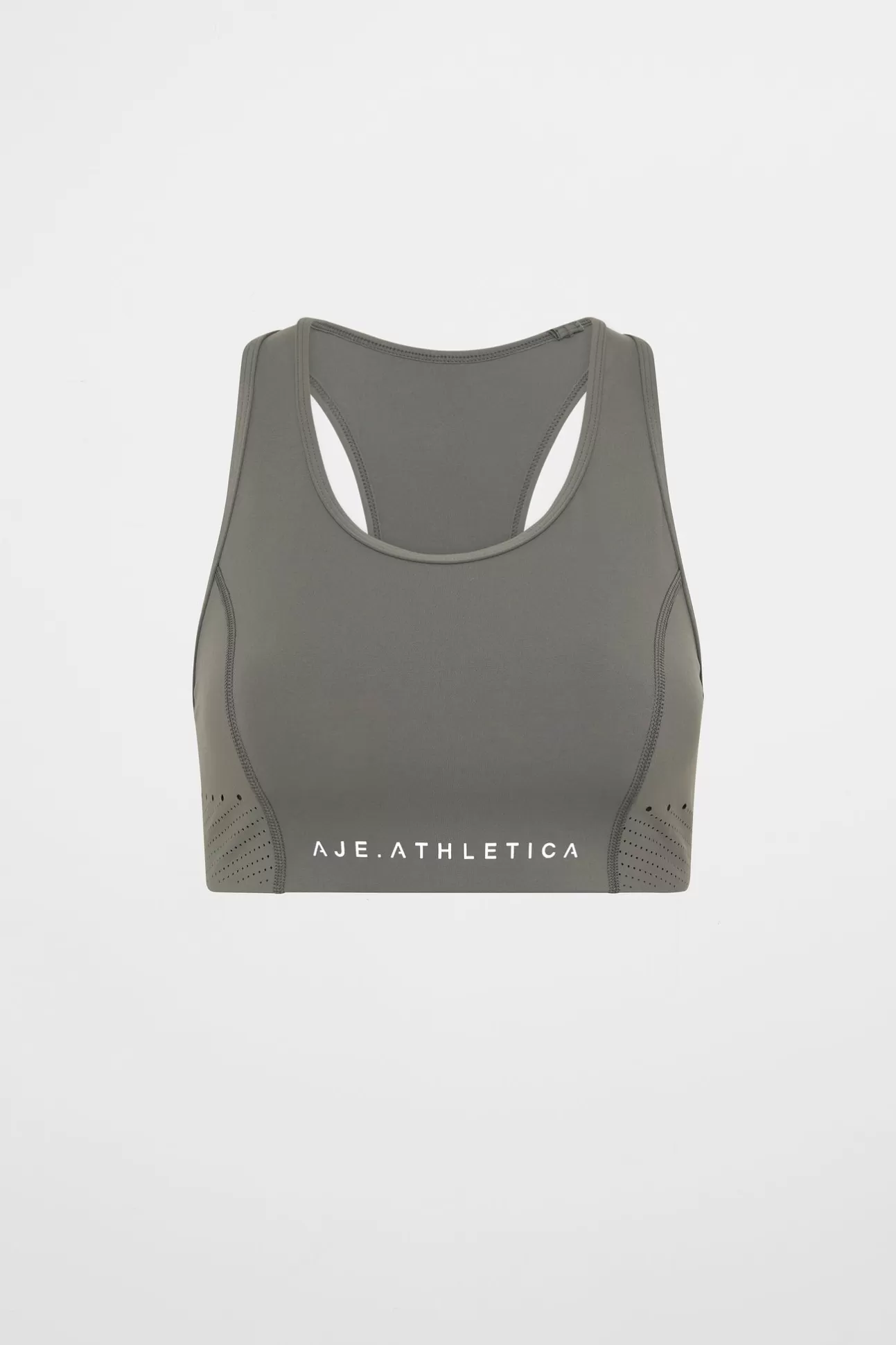 Aje ATHLETICA Perforated Racer Sports Bra 339 Midnight Grey/Reflective Shop