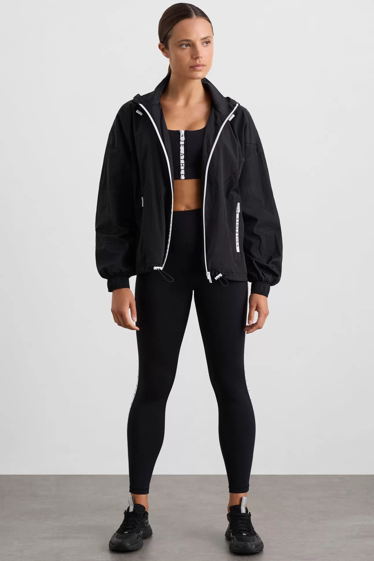 Aje ATHLETICA Perforated Spray Jacket 755 Black Hot