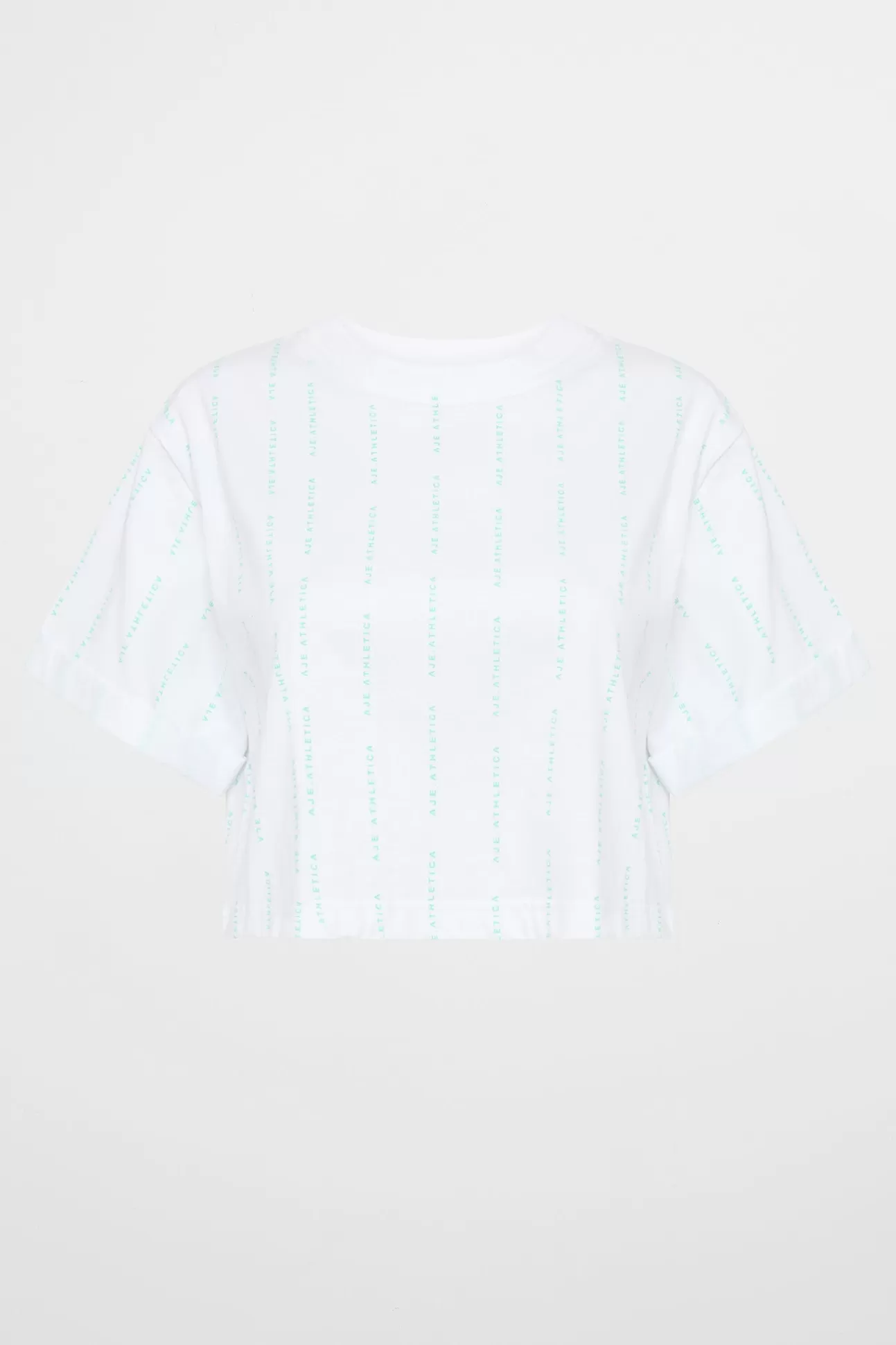 Aje ATHLETICA Pinstripe Crop Tee 105 White Marine Green Flash Sale