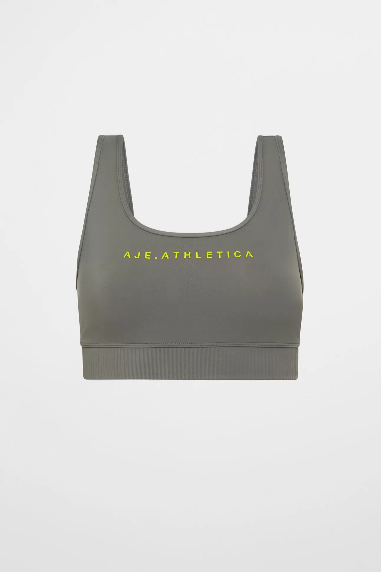 Aje ATHLETICA Pintuck Effect Sports Bra 327 Midnight Grey/Citrus Yellow Discount