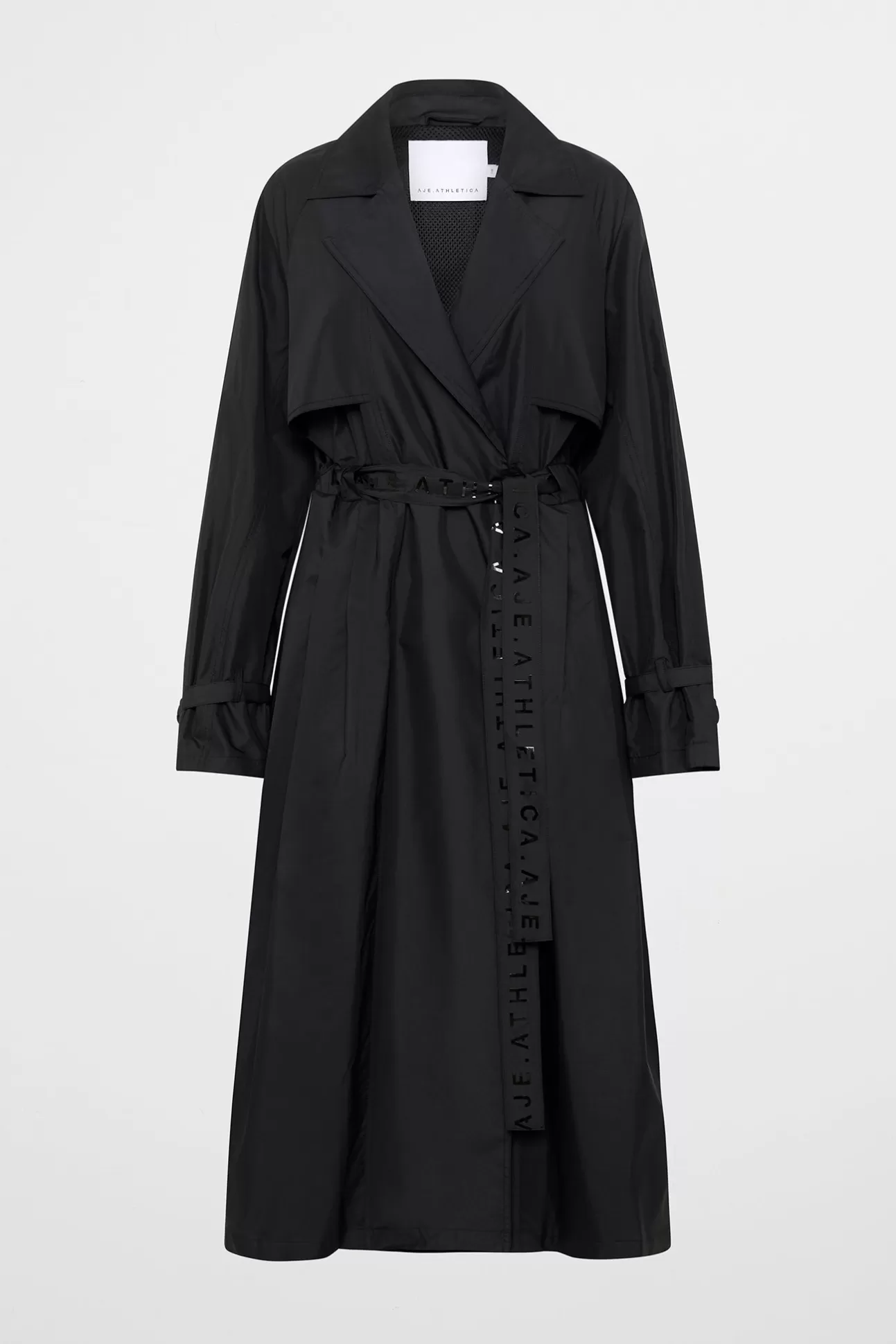 Aje ATHLETICA Pleated Trench Coat 703 Black Hot