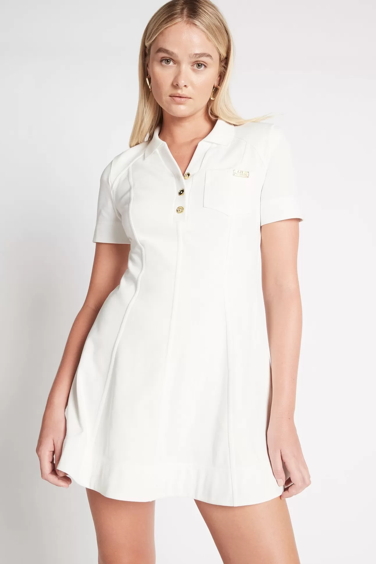 Aje ATHLETICA Polo Tennis Mini Dress 806 White Cheap