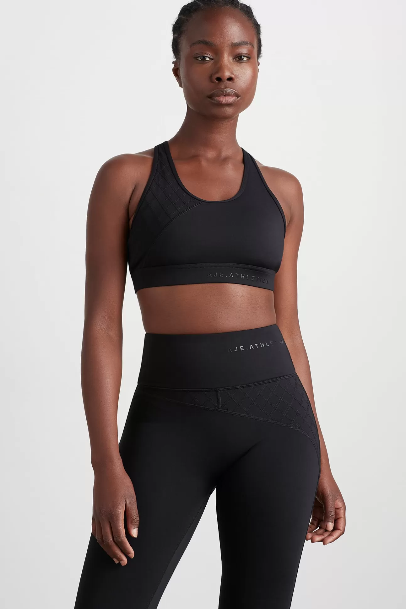 Aje ATHLETICA Quilted Crossback Bra 330 Black Discount