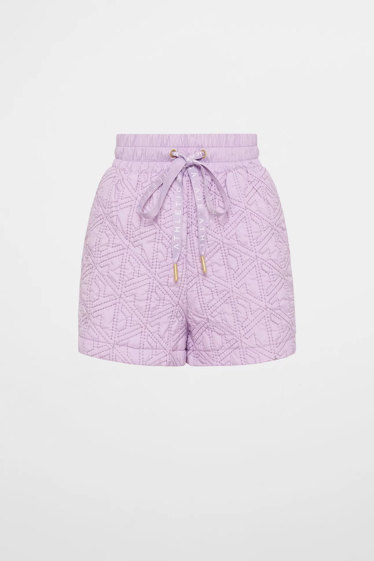 Aje ATHLETICA Quilted Logo Spray Shorts 623 Lavender/White Sale