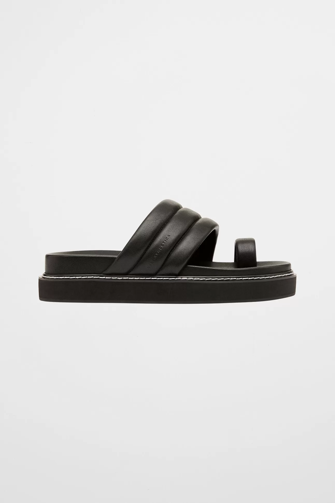 Aje ATHLETICA Quilted Platform Slide 915 Black New