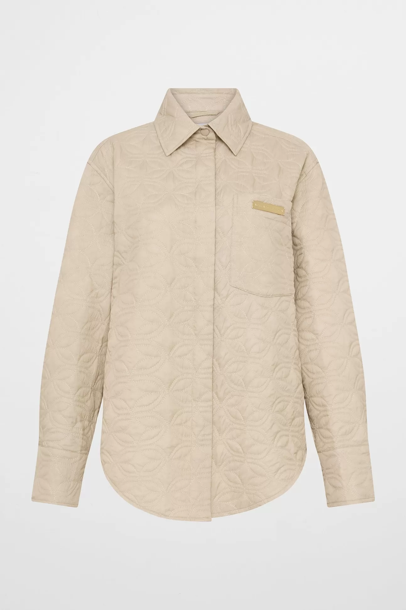 Aje ATHLETICA Quilted Shirt 406 Moonstone Grey Shop