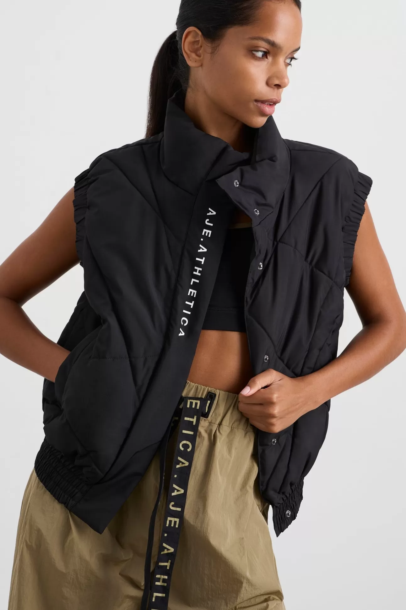 Aje ATHLETICA Quilted Vest 751 Black Best