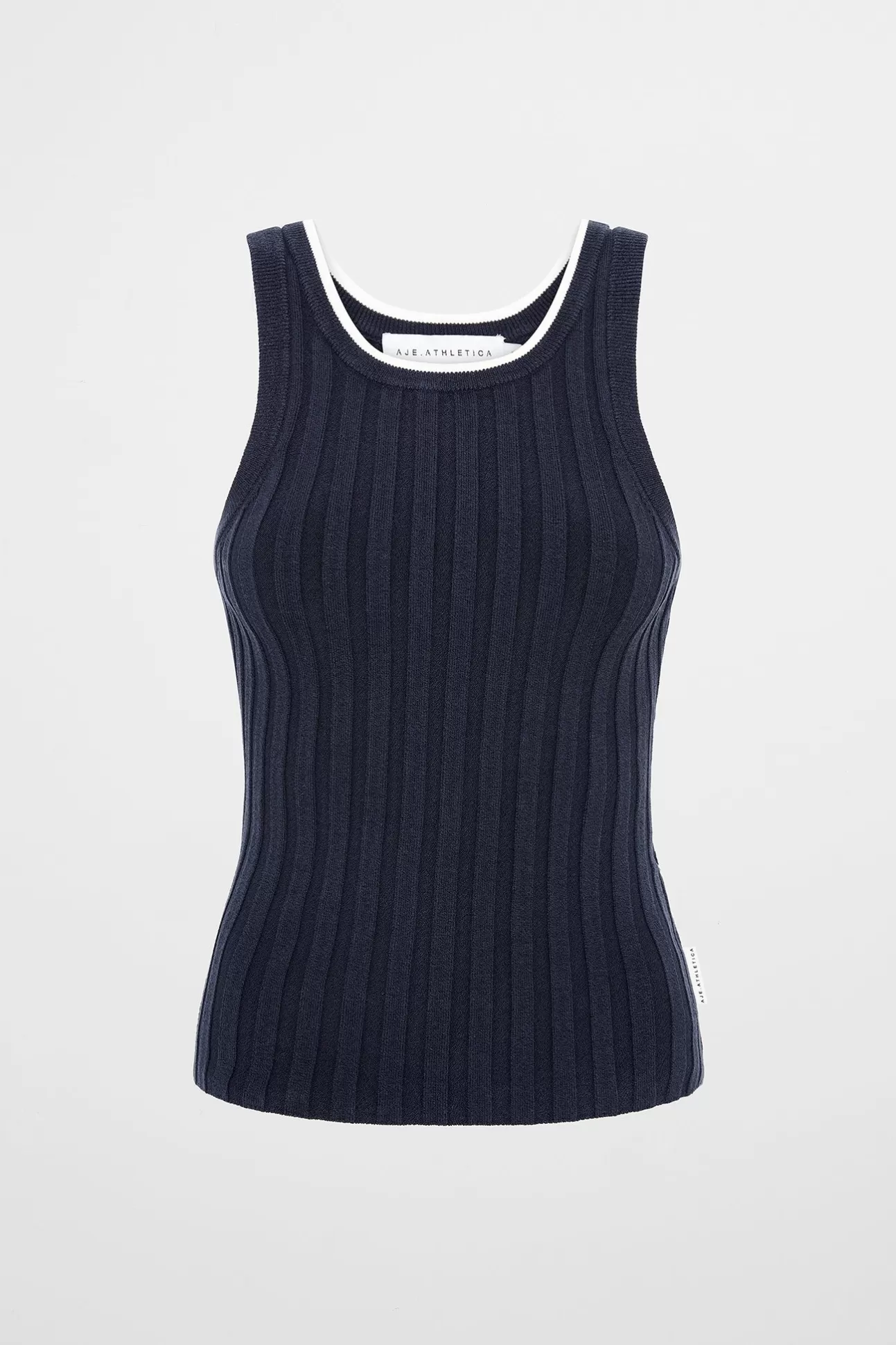 Aje ATHLETICA Racer Split Knit Top 107 Galaxy Blue Best