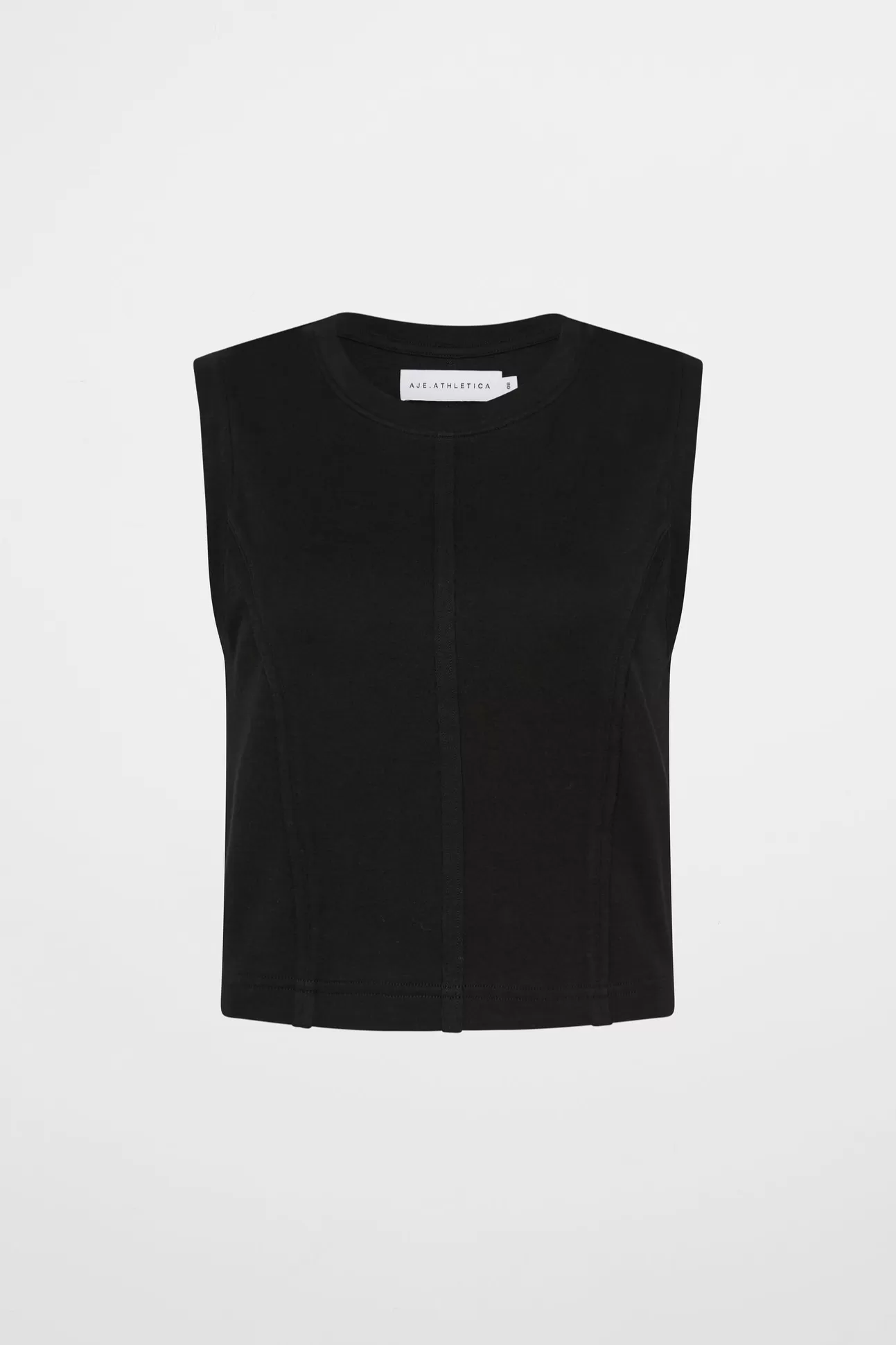 Aje ATHLETICA Raw Edge Seams Tank 138 Black/White Fashion