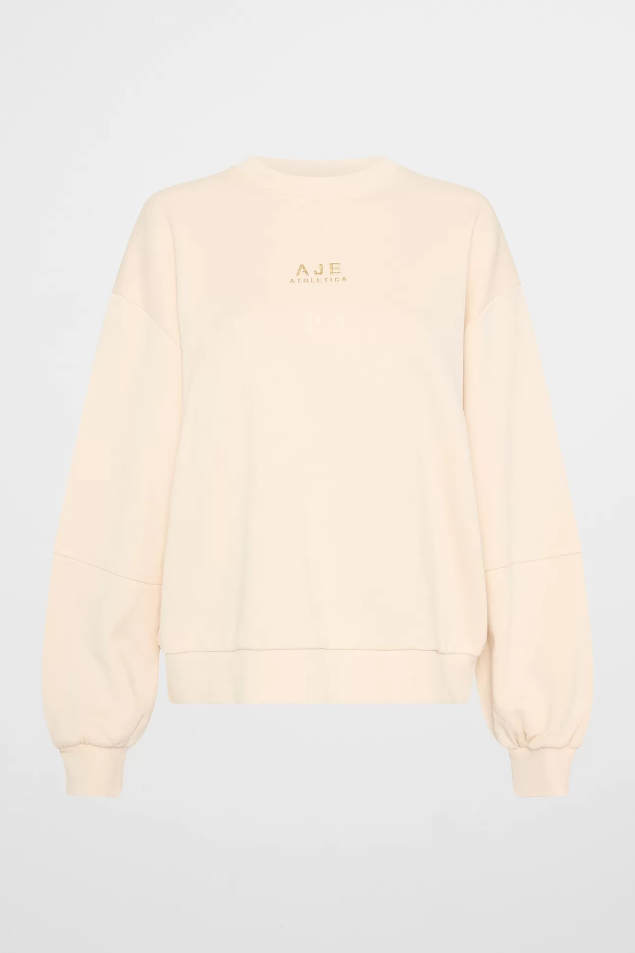 Aje ATHLETICA Relaxed Logo Crew Jumper 417 Rice White Best Sale