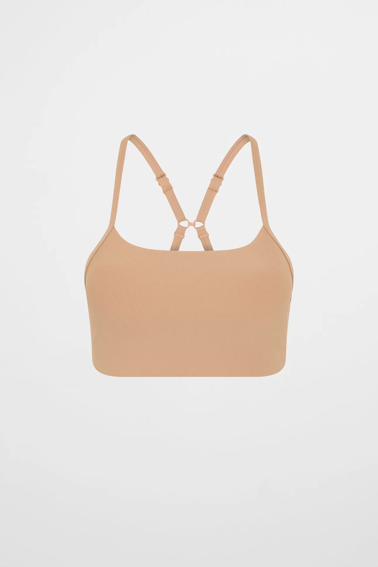 Aje ATHLETICA Ribbed Active Sports Bra 149 Natural Tan Discount