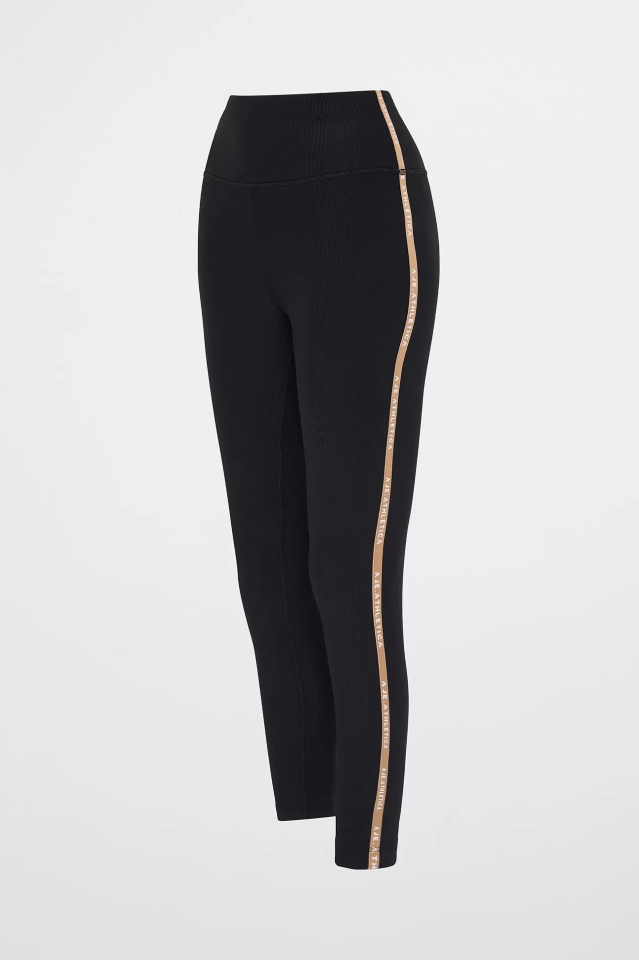 Aje ATHLETICA Ribbed Logo Ankle Length Legging 203 Black/Natural Tan Cheap