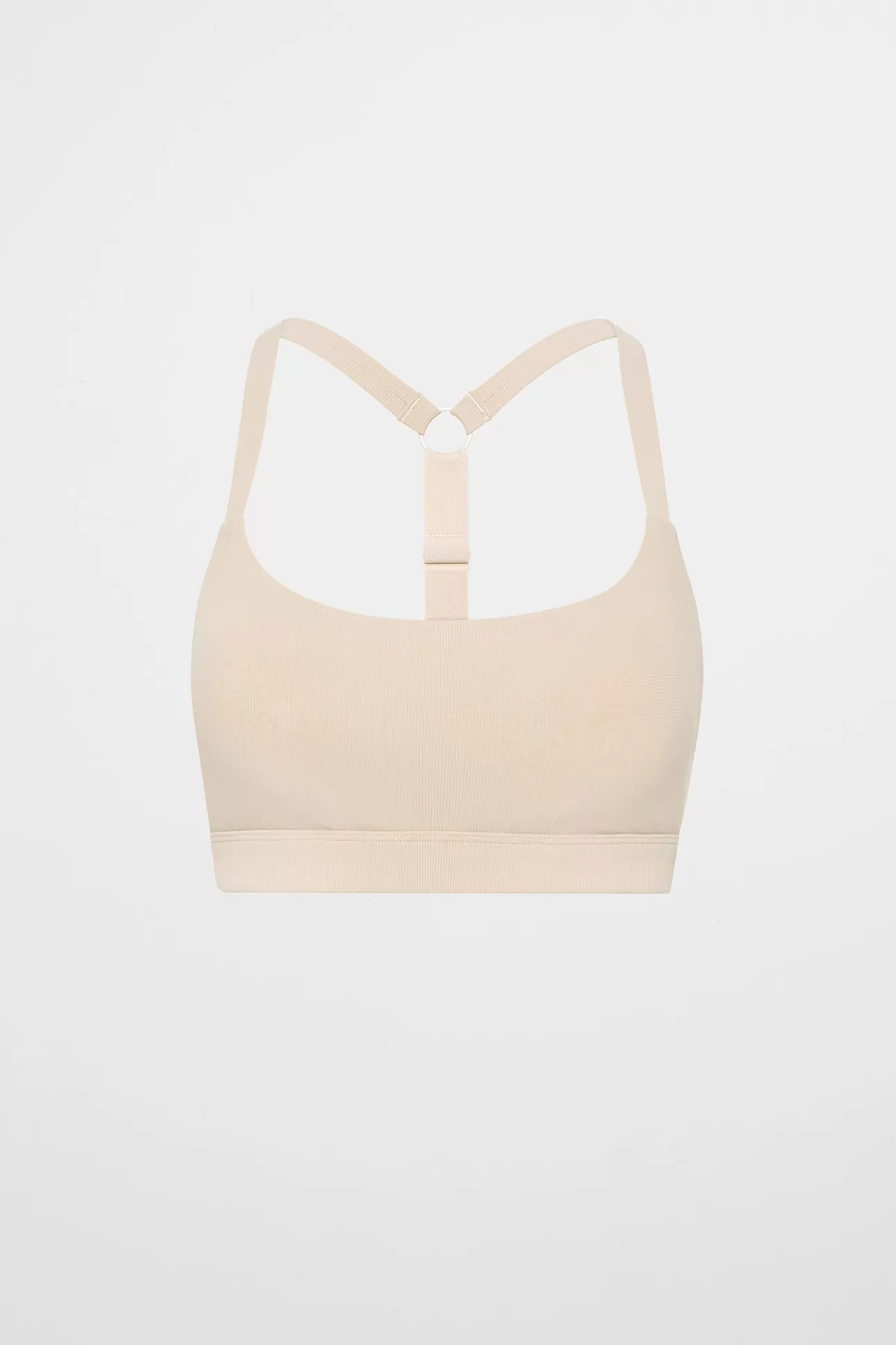 Aje ATHLETICA Ribbed Sports Bra 376 Latte Beige Fashion